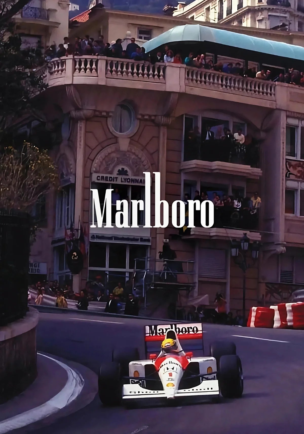 Vintage Formula 1 | Muurdecoratie | Monaco Grand Prix Poster | Ayrton Senna McLaren MP4/8 | Wanddecoratie