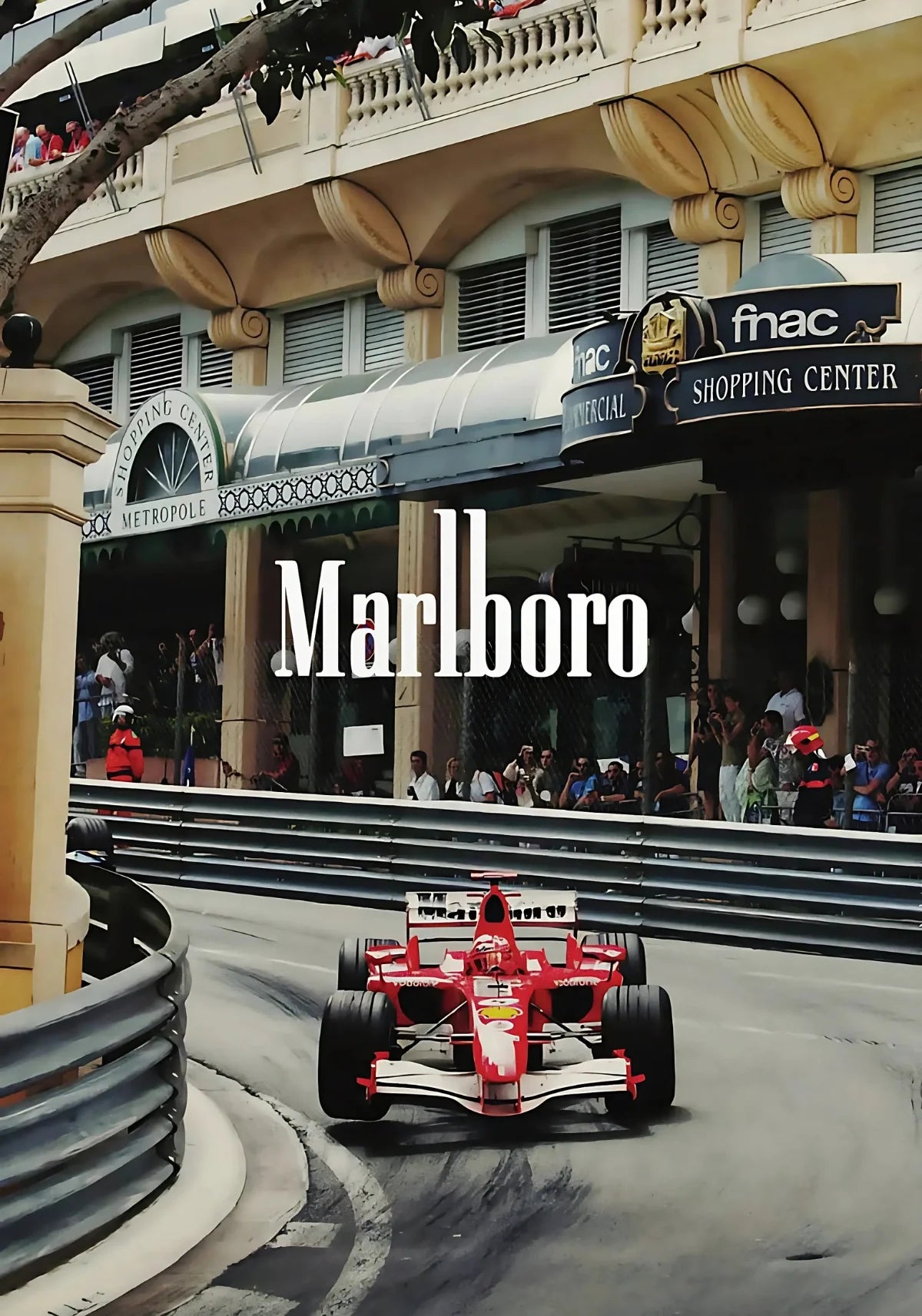 "Monaco Grand Prix | Vintage Formula 1 Poster | Ferrari F2004 | Michael Schumacher | Muurdecoratie"