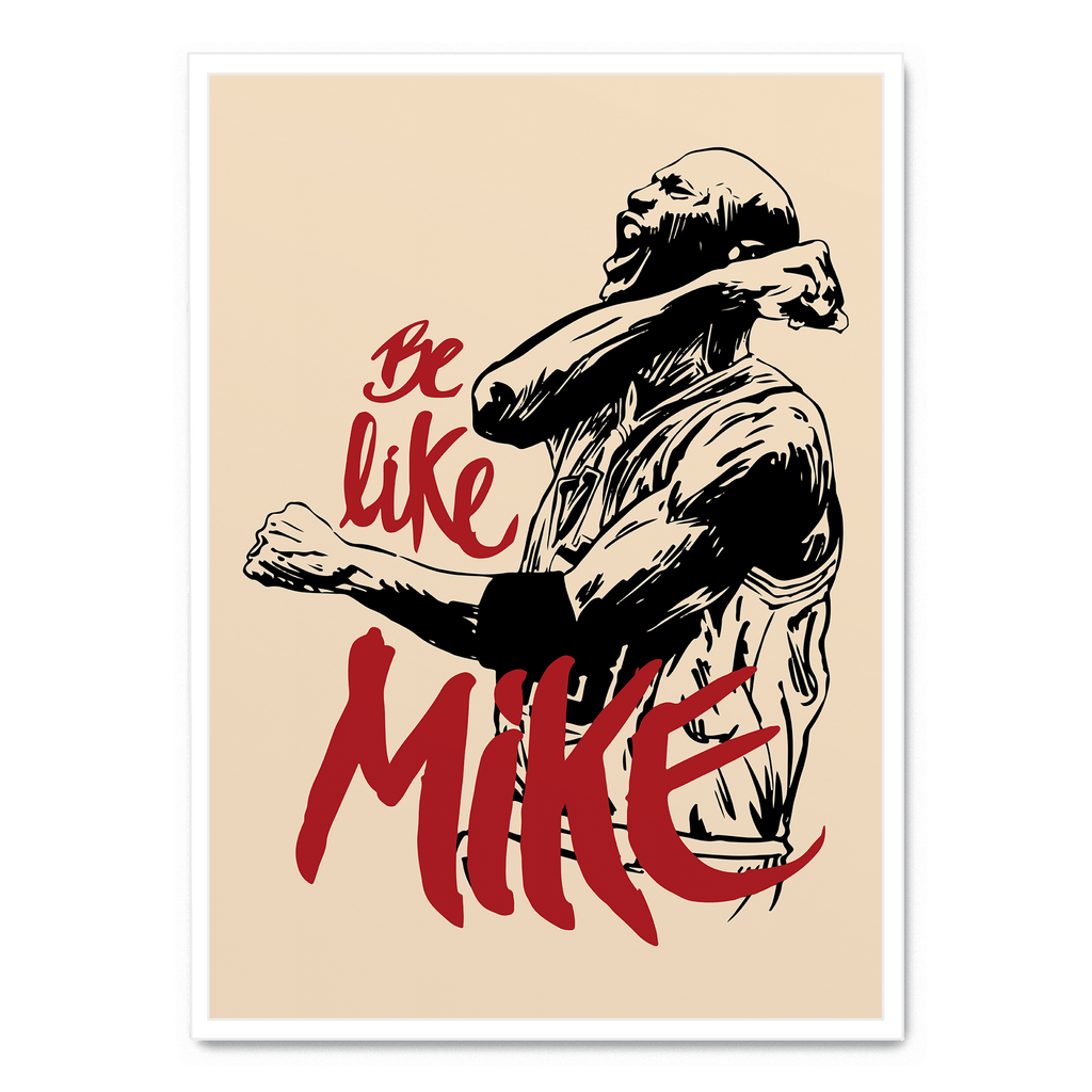 Michael Jordan | Be Like Mike Posters | Muurdecoratie Patrick Ewing | Wanddecoratie Basketball Legend | Canvas Kunst Vintage Sporting Decor
