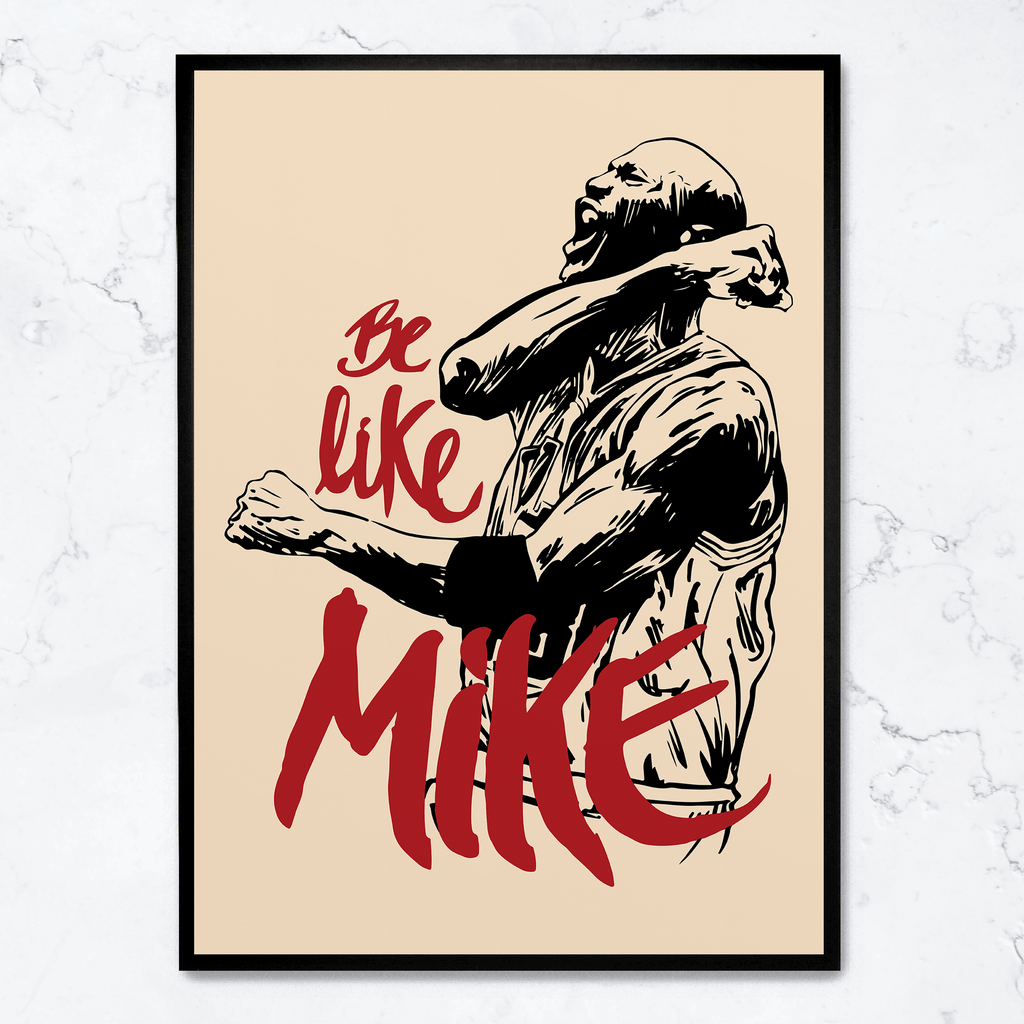 Michael Jordan | Be Like Mike Posters | Muurdecoratie Patrick Ewing | Wanddecoratie Basketball Legend | Canvas Kunst Vintage Sporting Decor