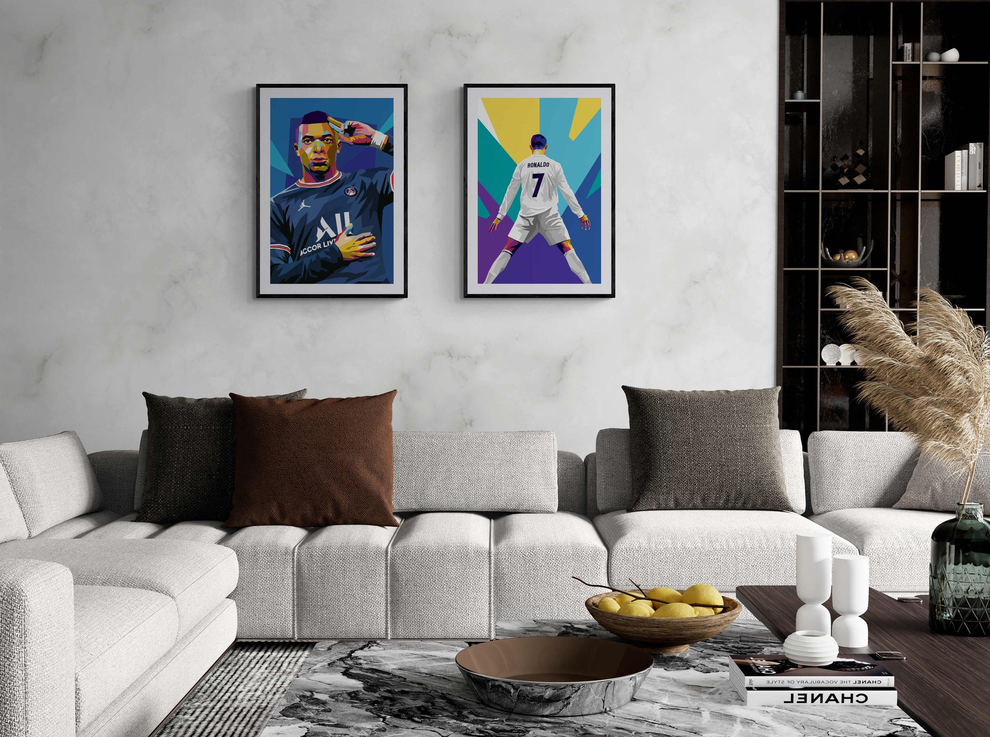 Kylian Mbappe Pop Art | Voetbal Ster Wanddecoratie | Muurdecoratie | Poster | Sport Design | Thuisdecoratie