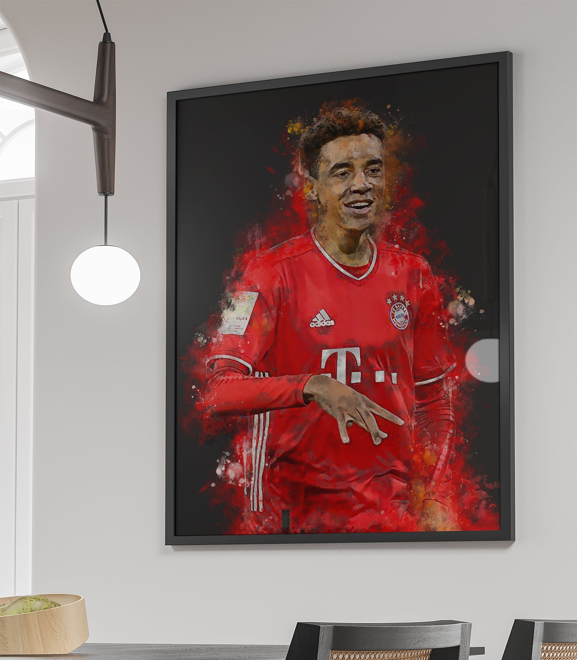 Musiala Voetbal Muurdecoratie | Kunst Posters | Wanddecoratie | Soccer Visuele Kunst | Muur Kunst