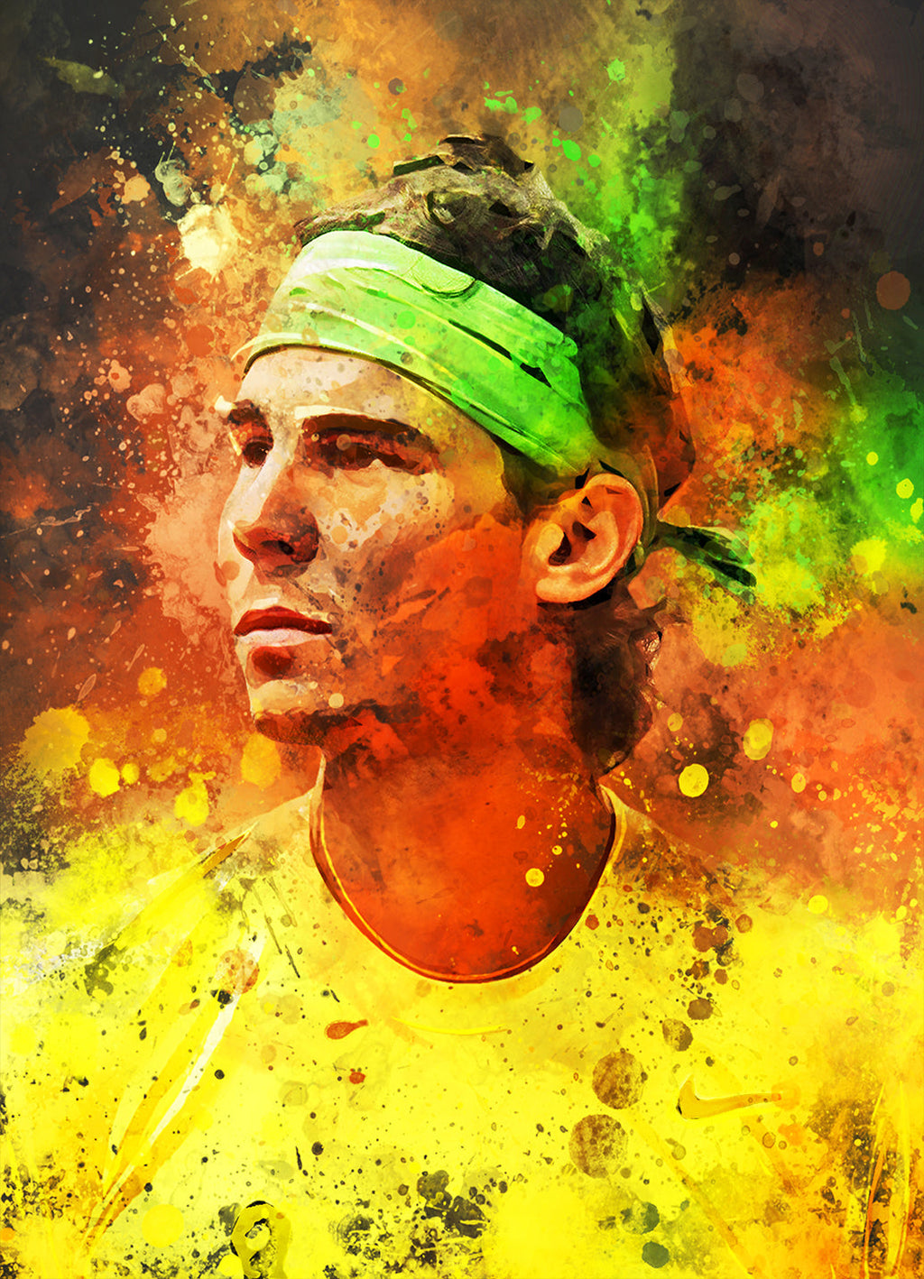 Nadal poster | Sport muurdecoratie | Wanddecoratie kunst | Huis en tuin kunst | Sportieve schilderijen