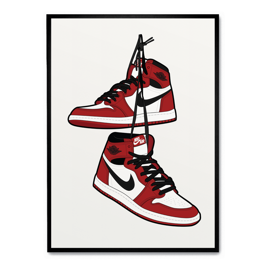 Nike Air Jordan Poster | Iconische Muurdecoratie | Wanddecoratie voor Sneaker Fans | Retro Sports Art