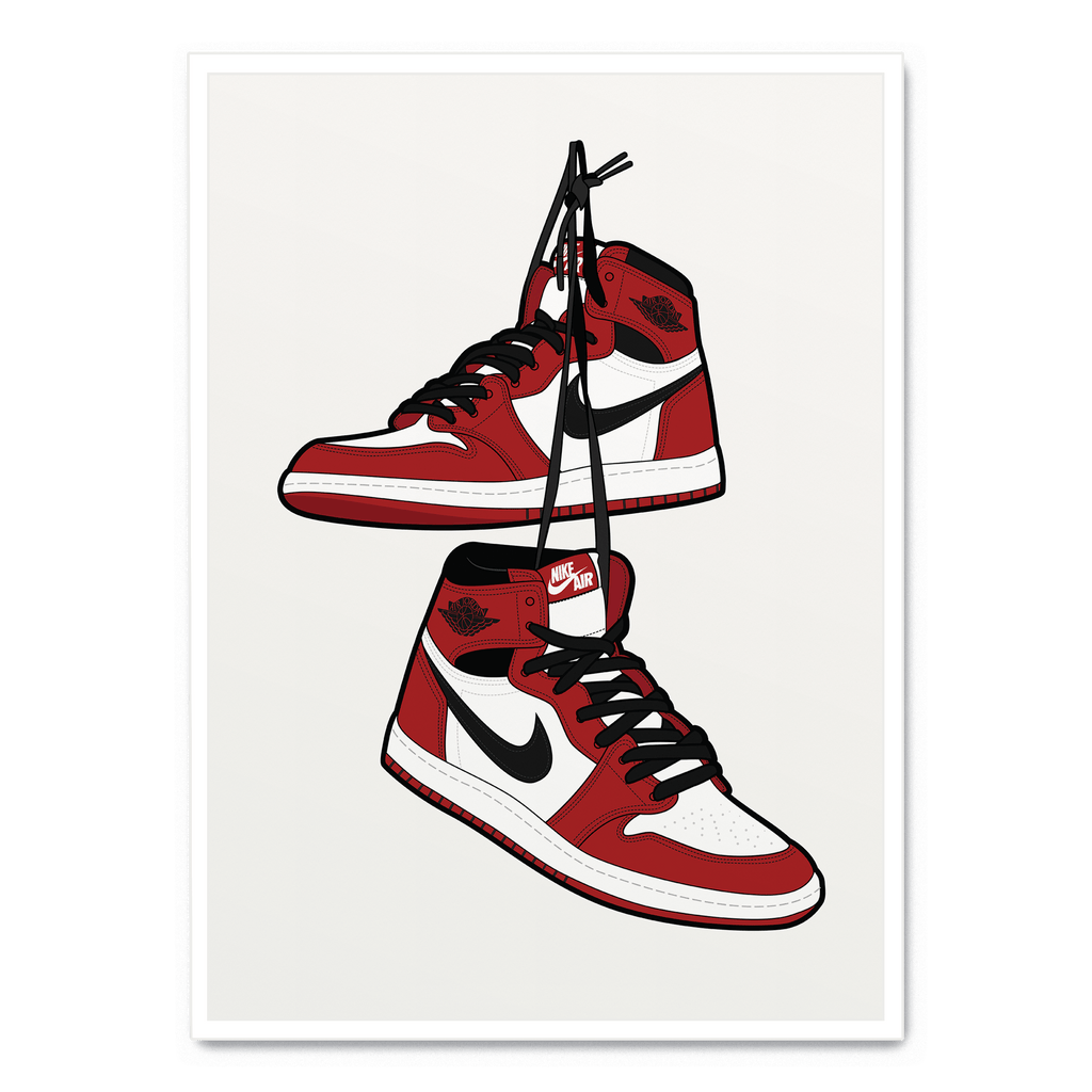 Nike Air Jordan Poster | Iconische Muurdecoratie | Wanddecoratie voor Sneaker Fans | Retro Sports Art