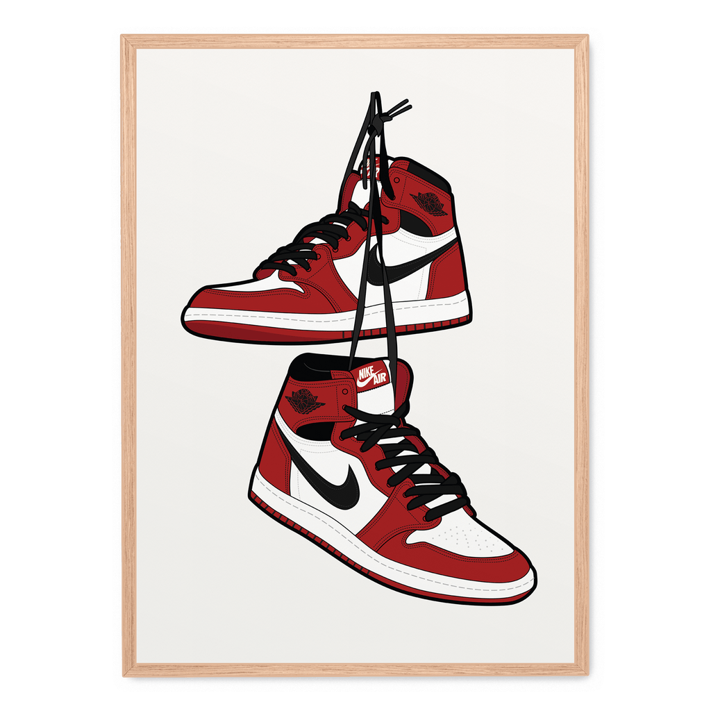 Nike Air Jordan Poster | Iconische Muurdecoratie | Wanddecoratie voor Sneaker Fans | Retro Sports Art