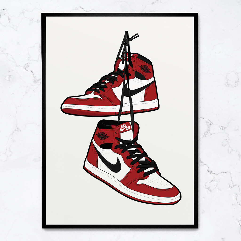 Nike Air Jordan Poster | Iconische Muurdecoratie | Wanddecoratie voor Sneaker Fans | Retro Sports Art