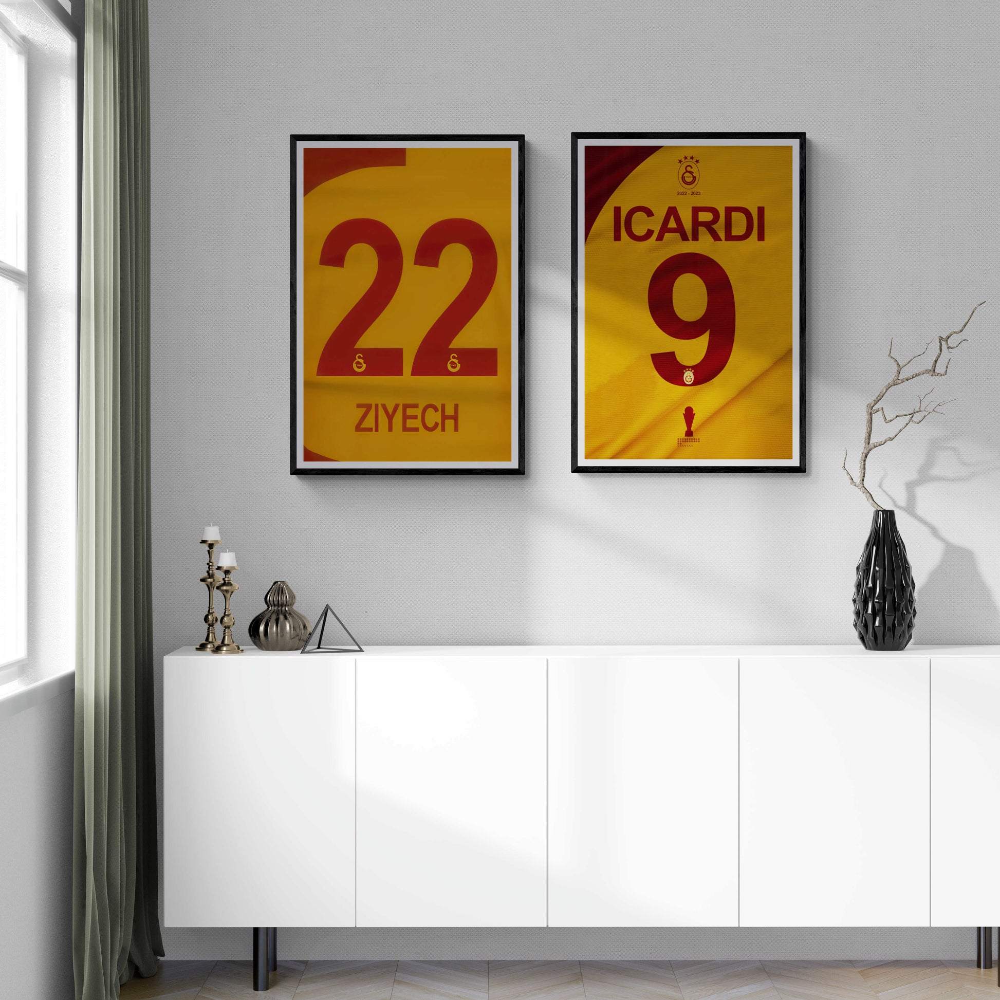 Ziyech Poster | Muurdecoratie Sports | Wanddecoratie Voetbal Ster | Schilderijen Home | Posters Kunst