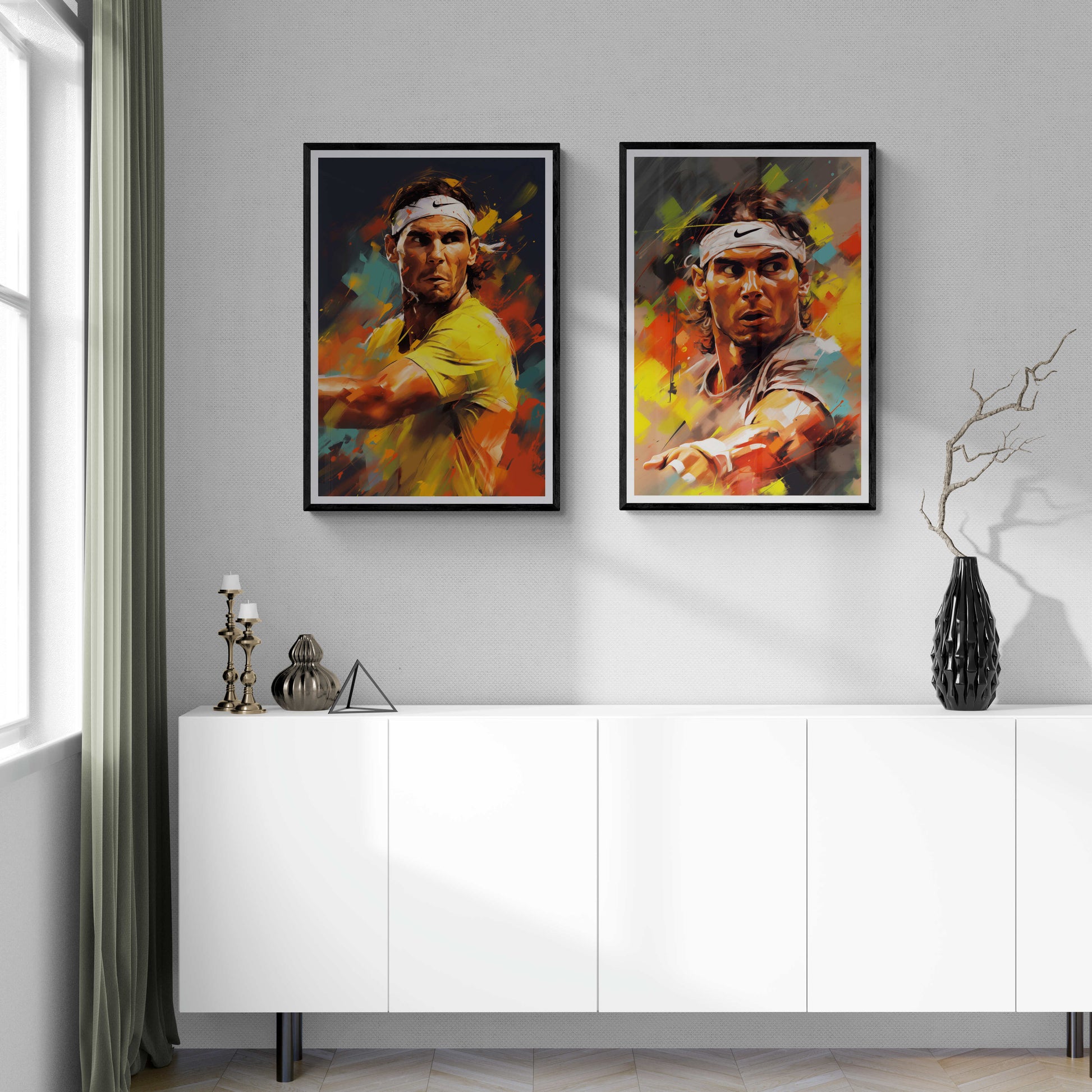 Rafael Nadal Focus | Tennis Kampioen Poster | Sport Muurdecoratie | Huis & Tuin Kunst | Wanddecoratie