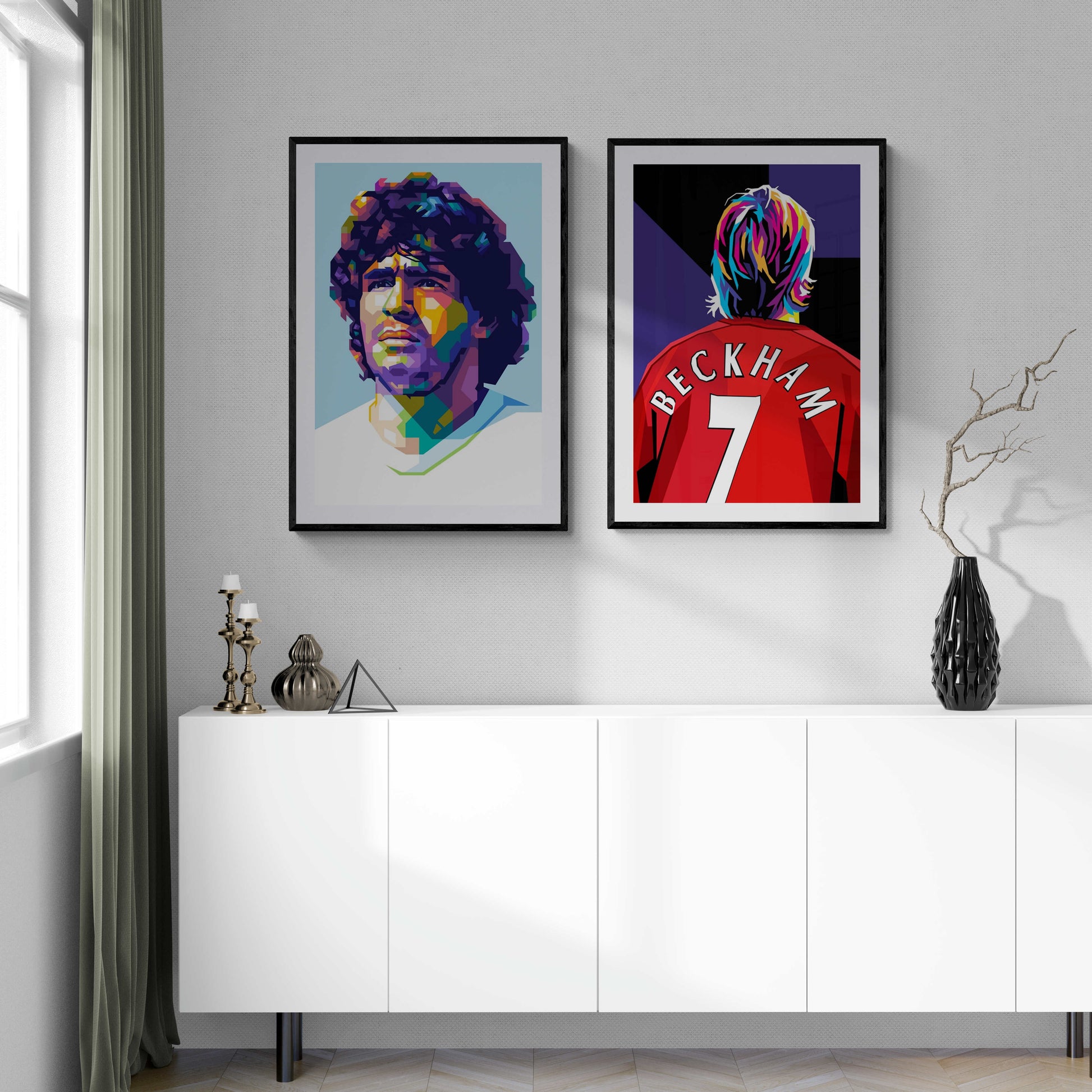 Diego Maradona poster | Iconische voetballegende | Muurdecoratie voor huis & tuin | Hoge kwaliteit kunst