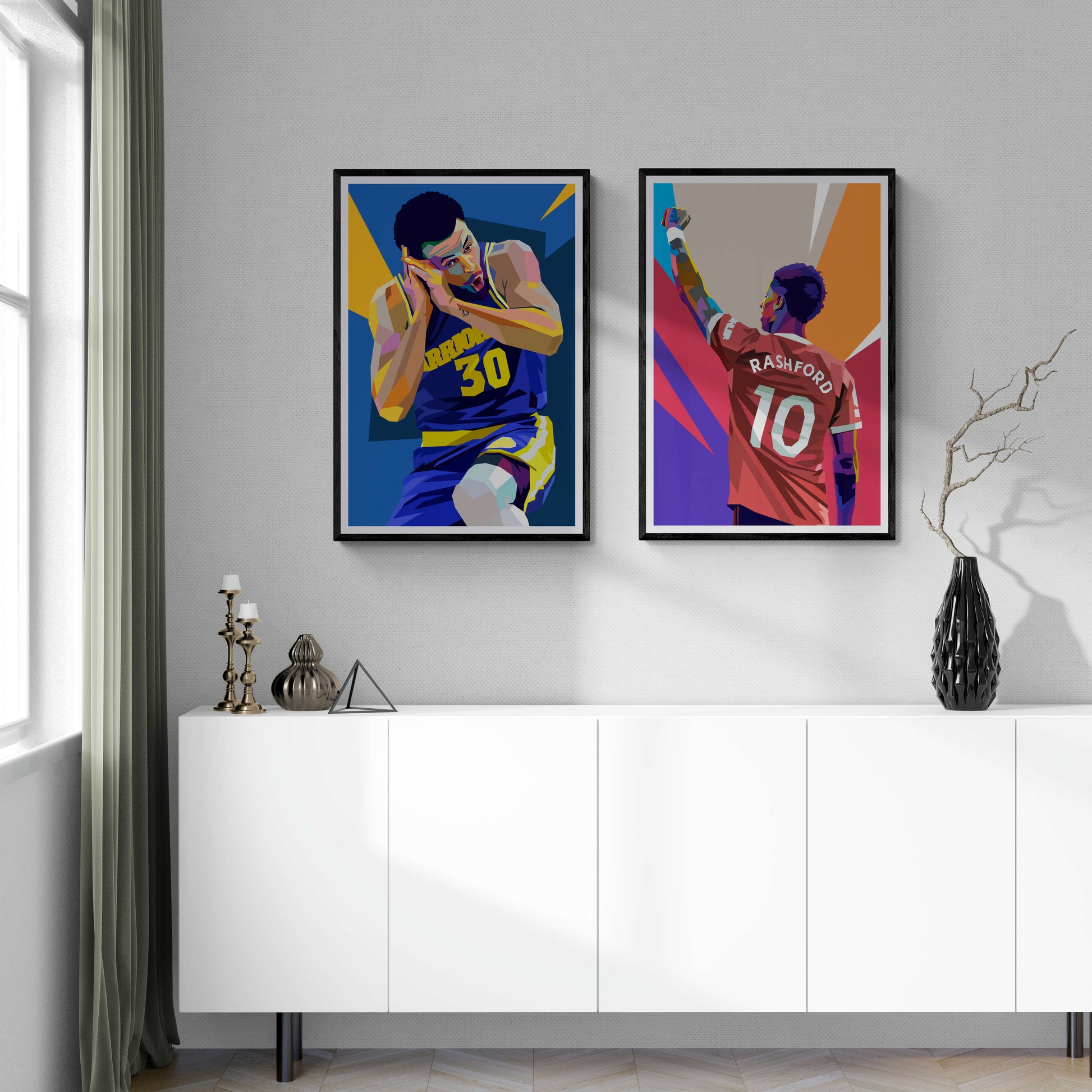 Stephen Curry schilderij | NBA muurdecoratie | Basketbal poster | Sport wanddecoratie | Cadeau voor fans