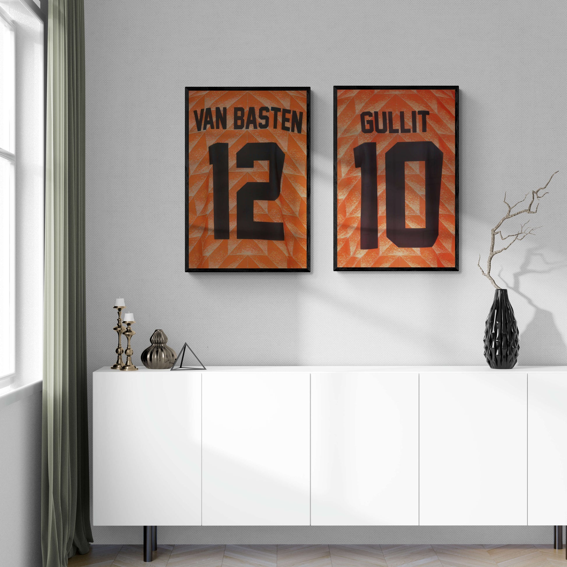 Van Basten | Iconische Voetbal Legende | Retro Wanddecoratie | Poster Kunst | Muurdecoratie Vintage