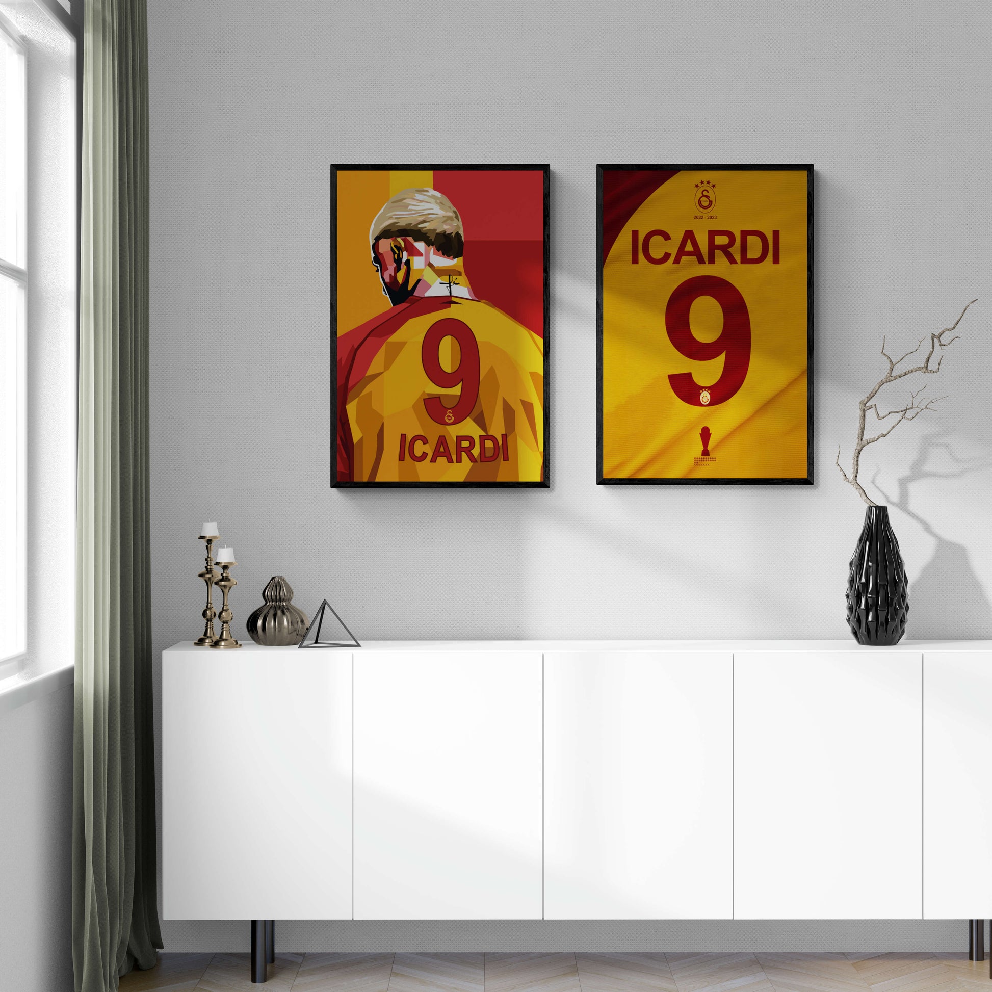Mauro Icardi Poster | Galatasaray | Muurdecoratie | Wanddecoratie voor Voetbalfans | Sports Kunst aan de Muur | Voetbal Posters | Decoratie voor Thuis