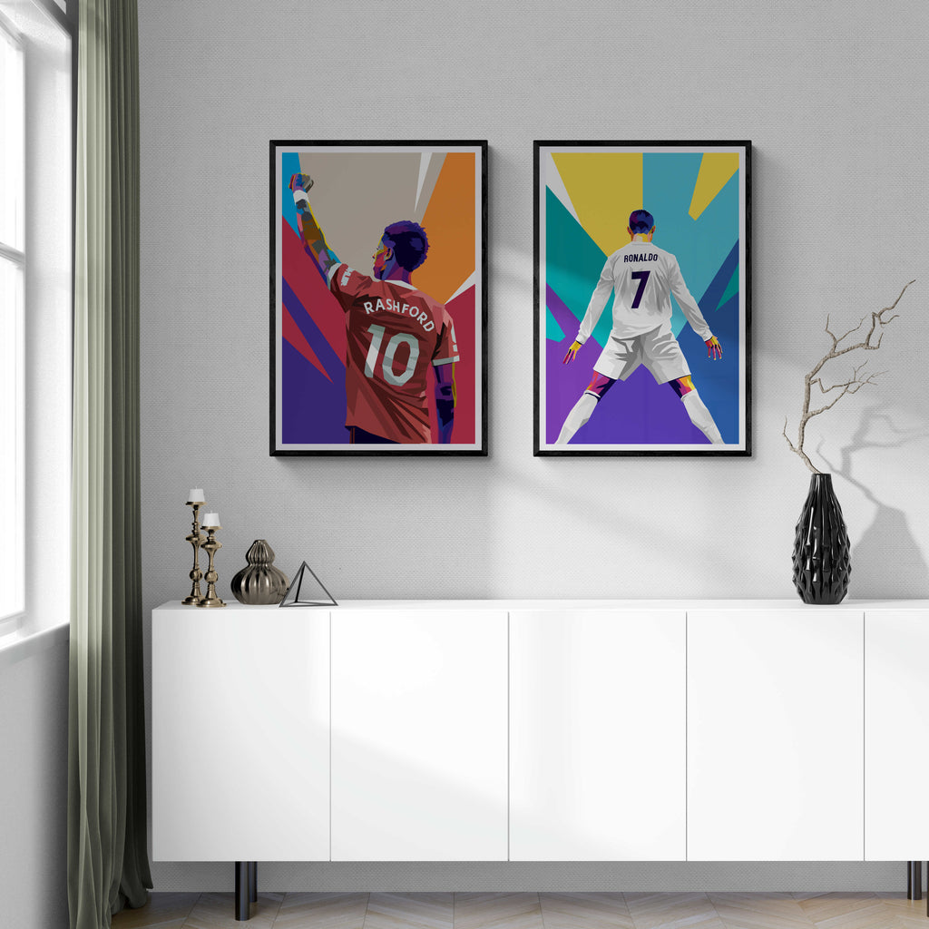Rashford Poster | Pop Art Muurdecoratie | Wanddecoratie voor Thuis | Posters en Kunst aan de Muur