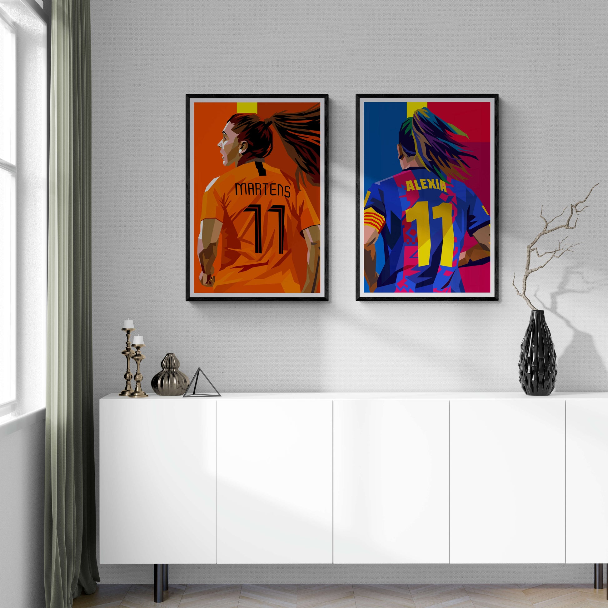 Alexia Putellas | Voetbalster Poster Print | Sportfiguur Muurdecoratie | Cadeau voor Fans | Wanddecoratie Kunst