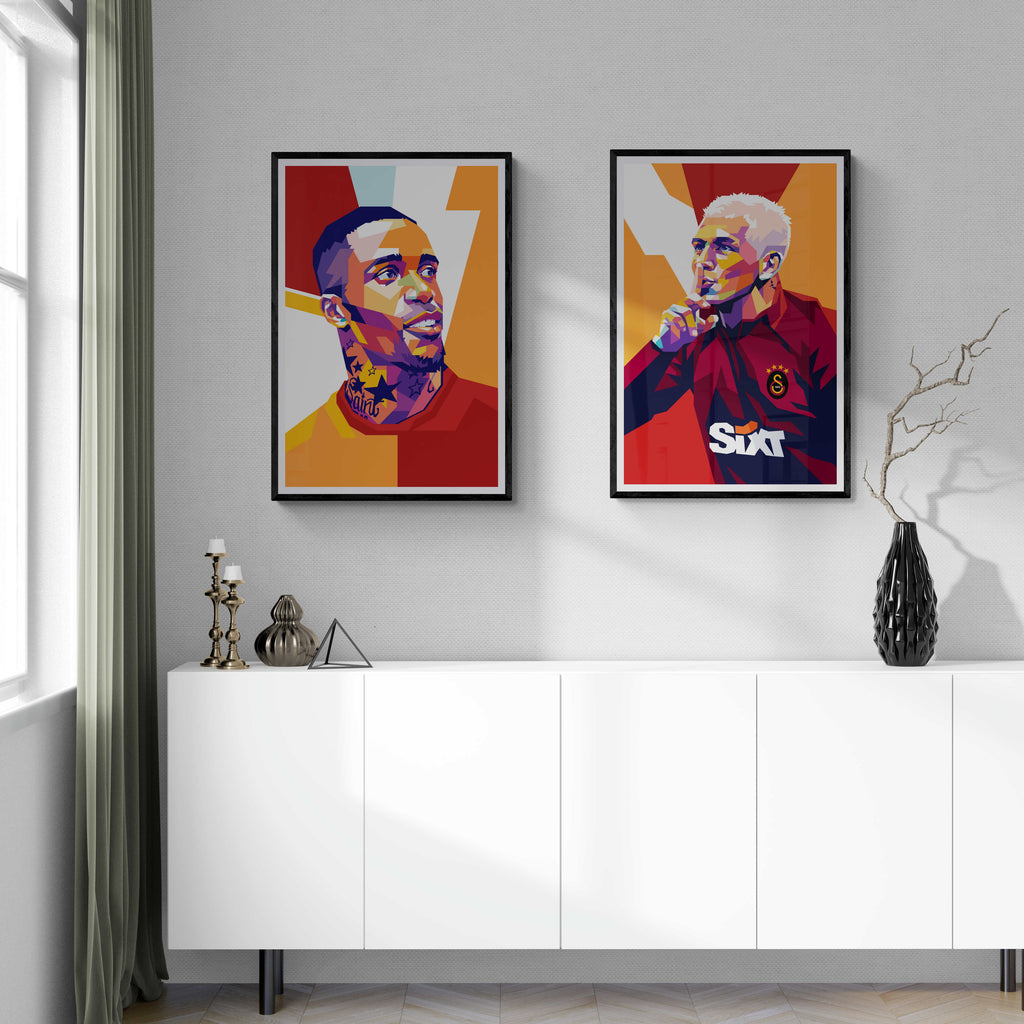 Wilfried Zaha | Pop Art Poster | Kleurrijke Muurdecoratie Voetbal | Muurdecoratie voor Huis
