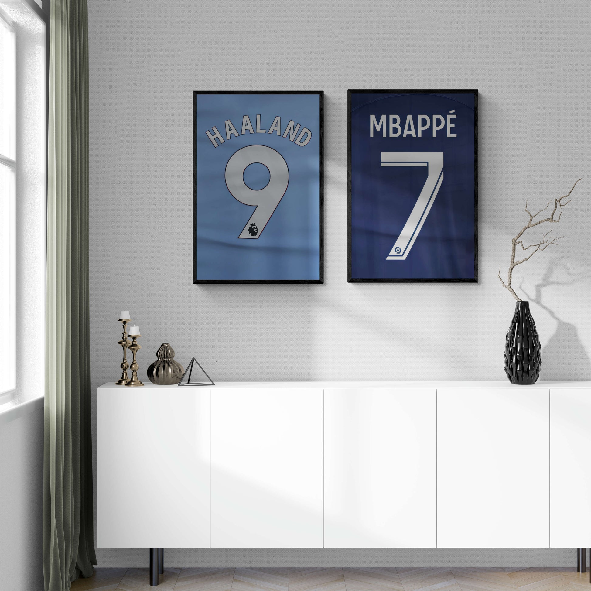 Kylian Mbappe | Posters | Muurdecoratie Voetbal | Wanddecoratie Sport | Dynamisch | Levendige Kleuren | Hoge Kwaliteit | Perfect voor Woonkamer of Sportruimte