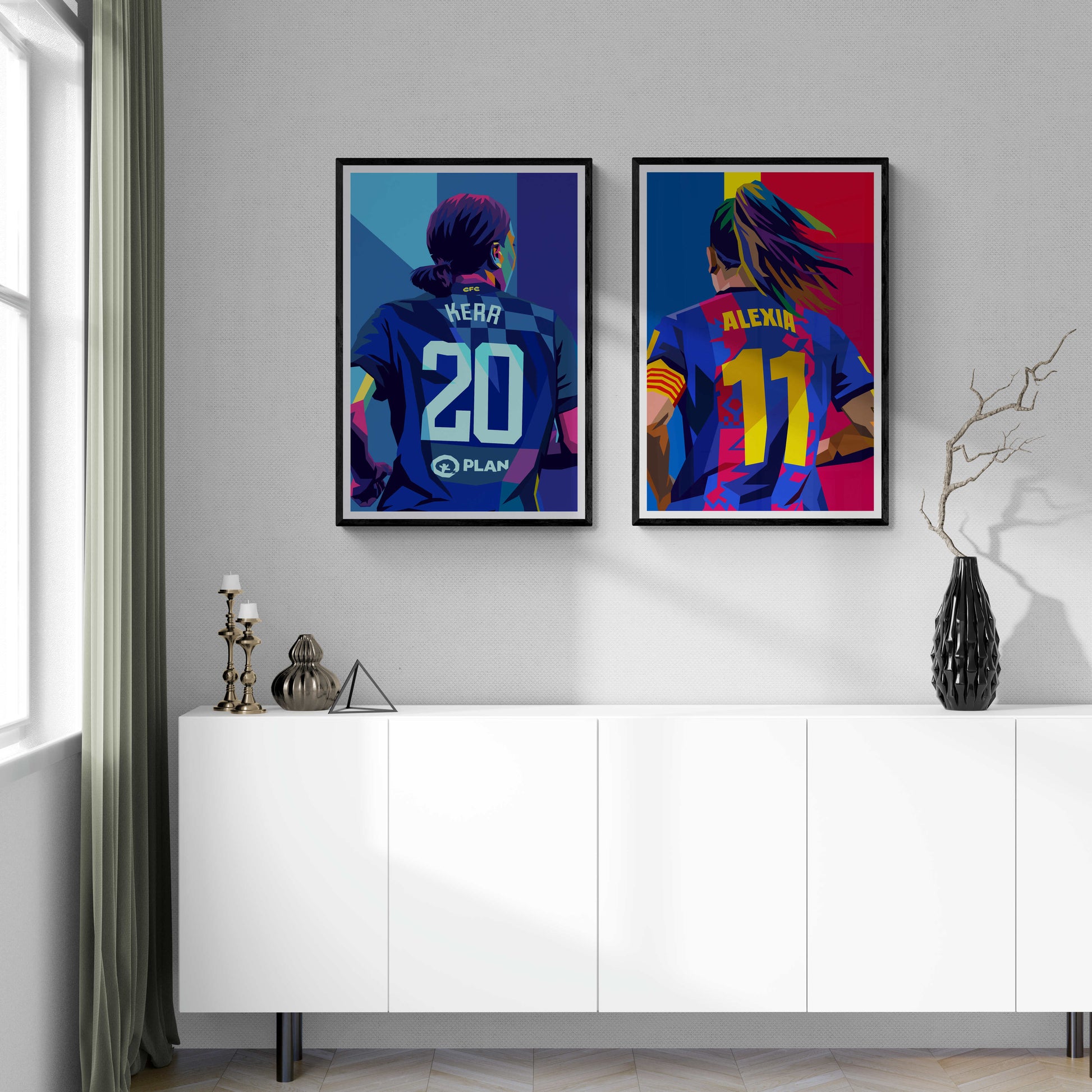 Samantha Kerr Poster | Muurdecoratie voor Huis & Tuin | Kunst Print Wanddecoratie