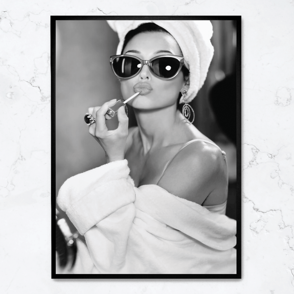 Audrey Hepburn Poster | Vintage Hollywood Glamour | Lipstick Chic Muurdecoratie | Wanddecoratie Kunst