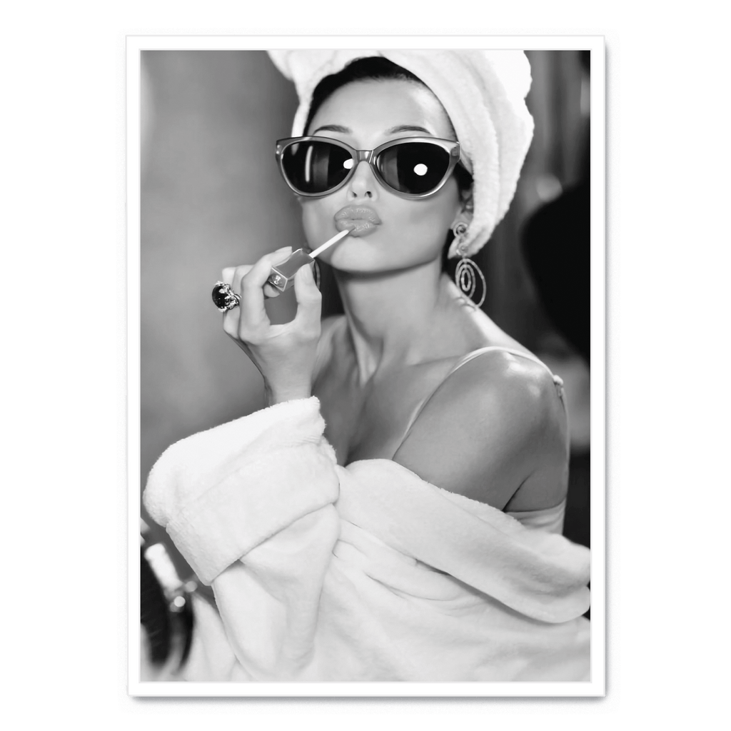 Audrey Hepburn Poster | Vintage Hollywood Glamour | Lipstick Chic Muurdecoratie | Wanddecoratie Kunst