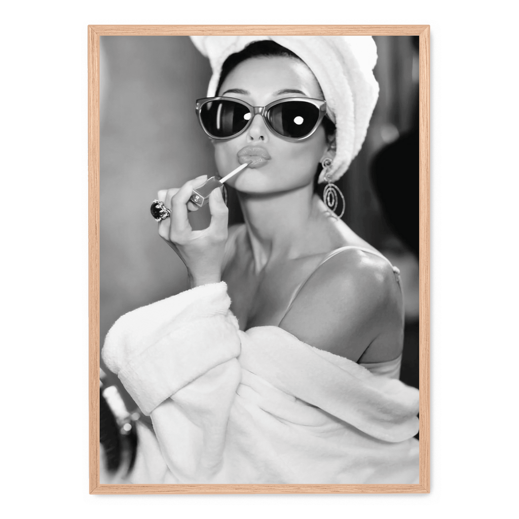 Audrey Hepburn Poster | Vintage Hollywood Glamour | Lipstick Chic Muurdecoratie | Wanddecoratie Kunst