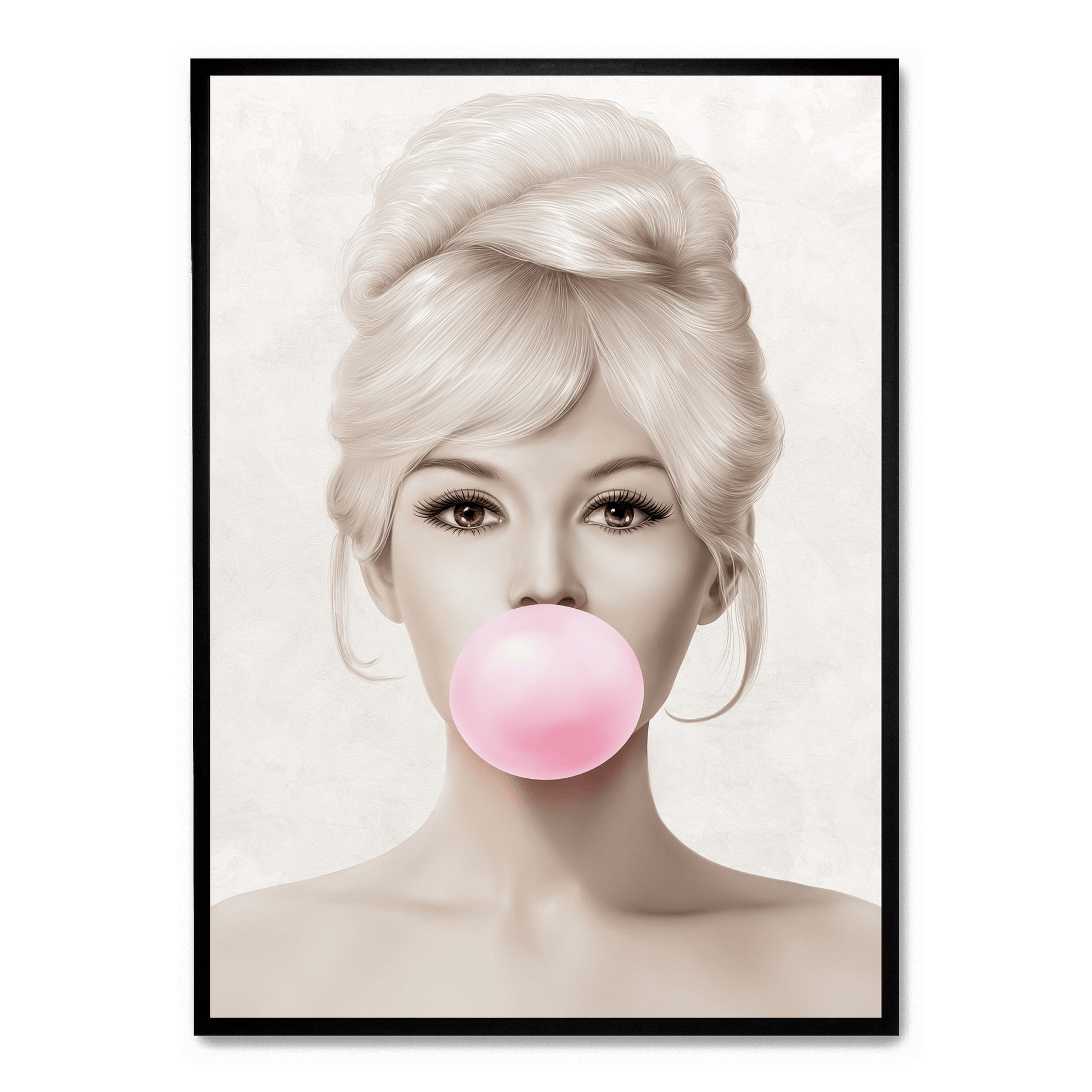 Brigitte Bardot Retro Pop Art | Bubblegum Pink | Iconische Muurdecoratie | Stijlvolle Wanddecoratie | Verzamelaars Poster