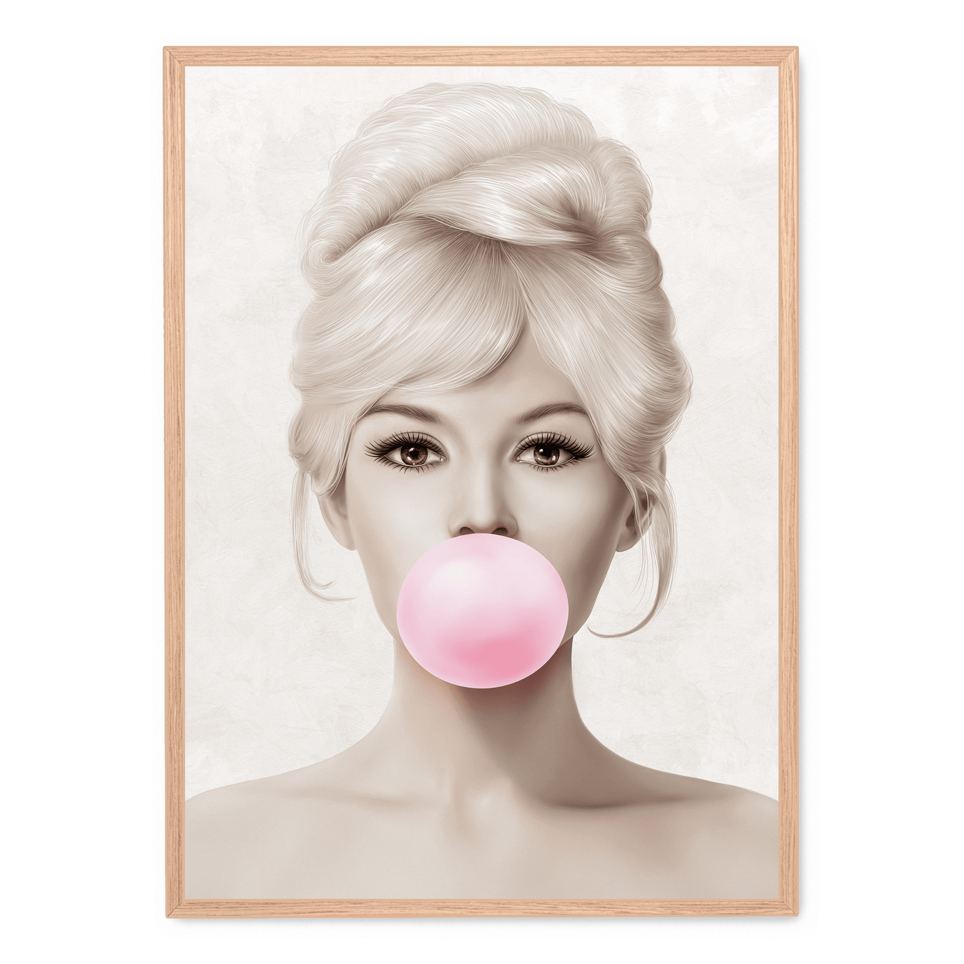 Brigitte Bardot Retro Pop Art | Bubblegum Pink | Iconische Muurdecoratie | Stijlvolle Wanddecoratie | Verzamelaars Poster