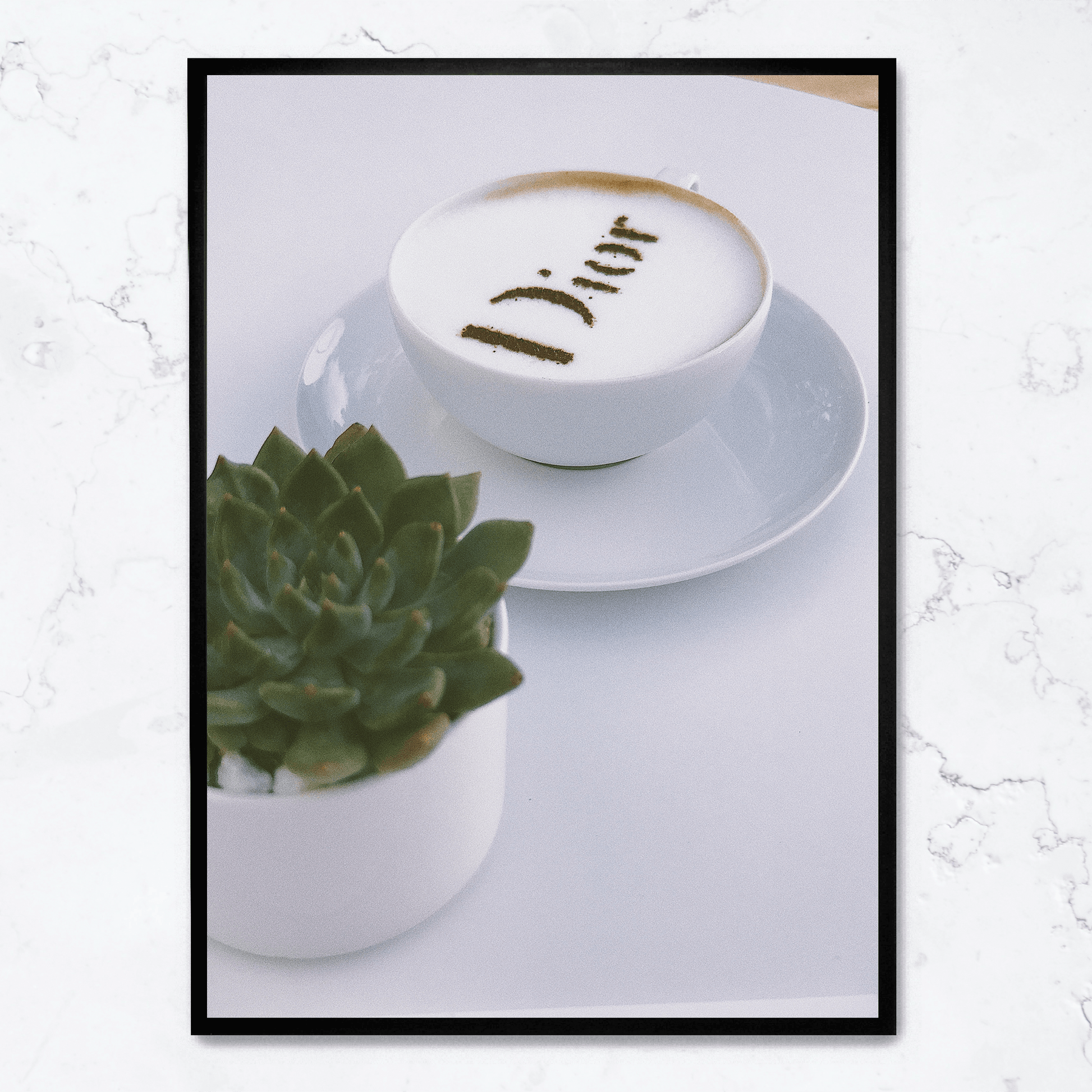 Christian Dior Coffee Art | Luxe Muurdecoratie | Fashion Wanddecoratie | Poster voor Huis & Tuin Decor