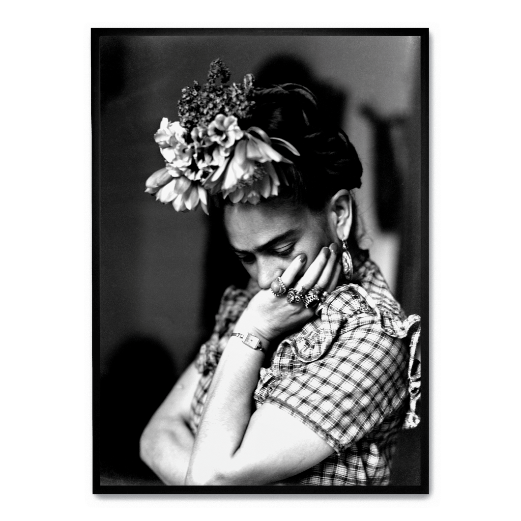Frida Kahlo Portret | Bloemen Accenten | Muurdecoratie | Mexicaanse Kunst | Posters | Heldere Kleuren | Wanddecoratie