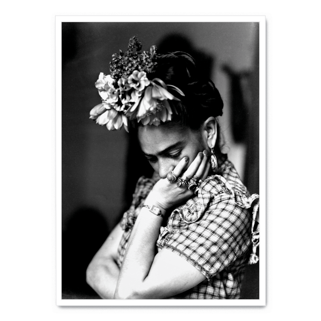 Frida Kahlo Portret | Bloemen Accenten | Muurdecoratie | Mexicaanse Kunst | Posters | Heldere Kleuren | Wanddecoratie