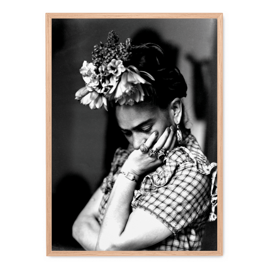 Frida Kahlo Portret | Bloemen Accenten | Muurdecoratie | Mexicaanse Kunst | Posters | Heldere Kleuren | Wanddecoratie