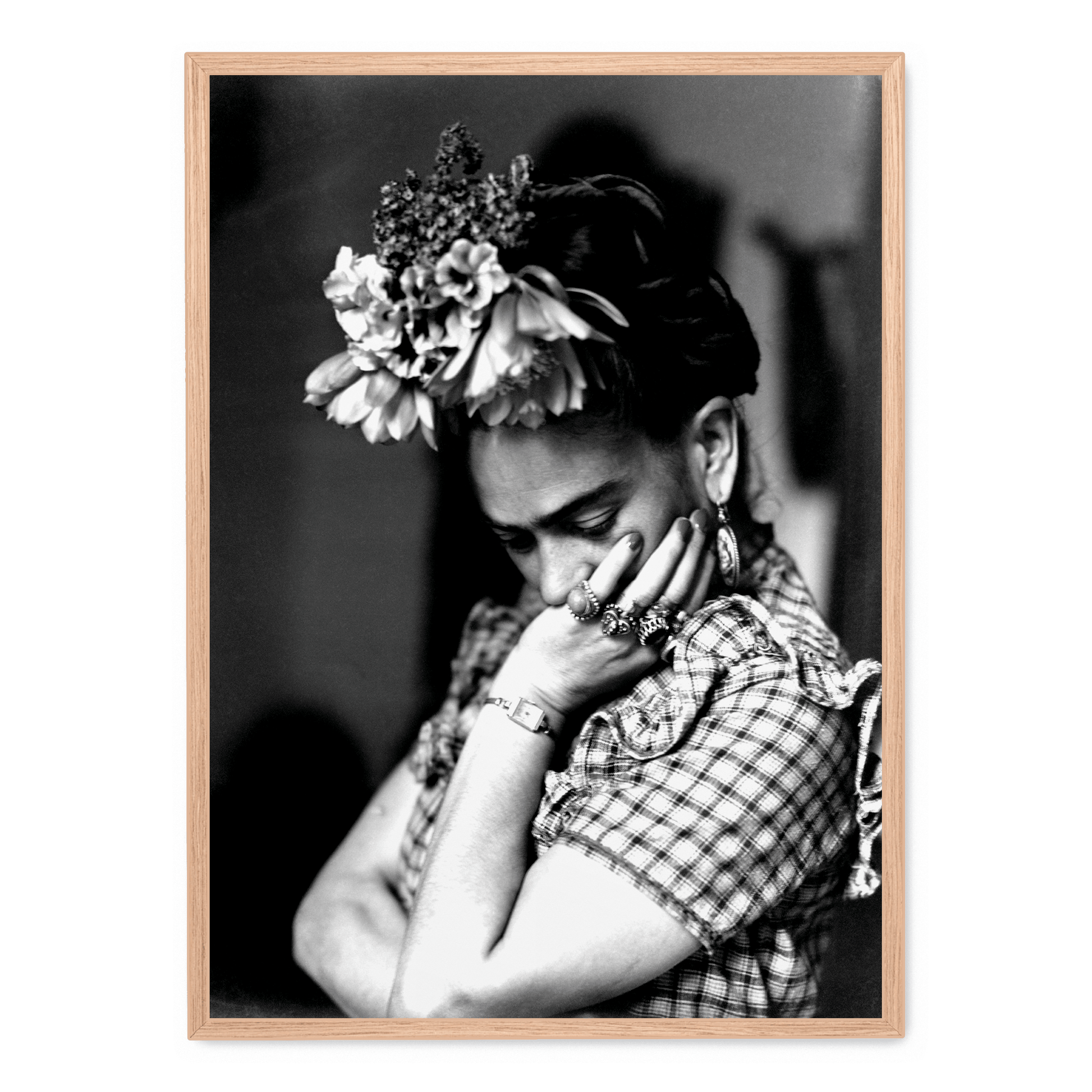 Frida Kahlo Portret | Bloemen Accenten | Muurdecoratie | Mexicaanse Kunst | Posters | Heldere Kleuren | Wanddecoratie