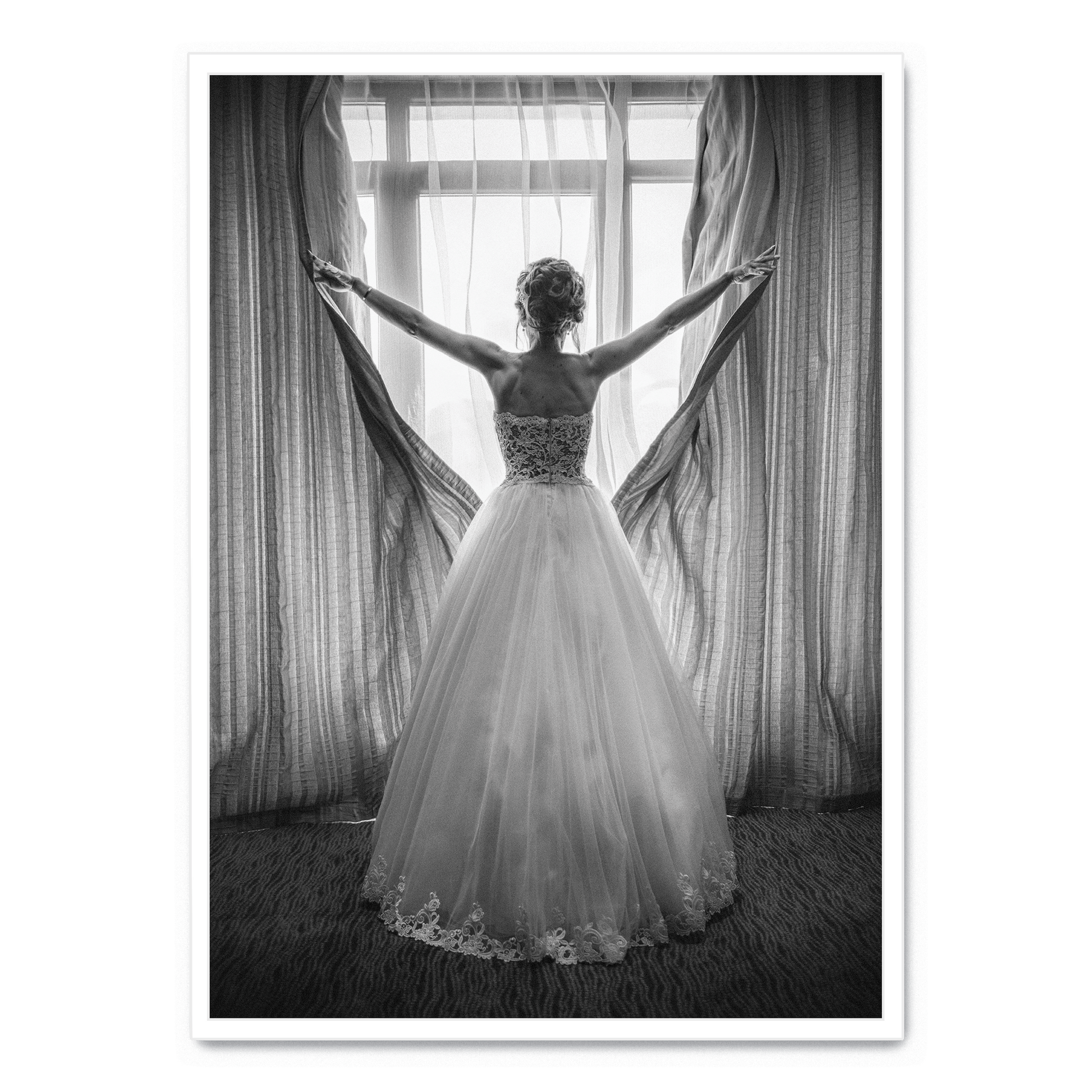 Girl Looking Out of Window | Muurdecoratie | Posters Wanddecoratie | Schilderijen | Canvas Kunst