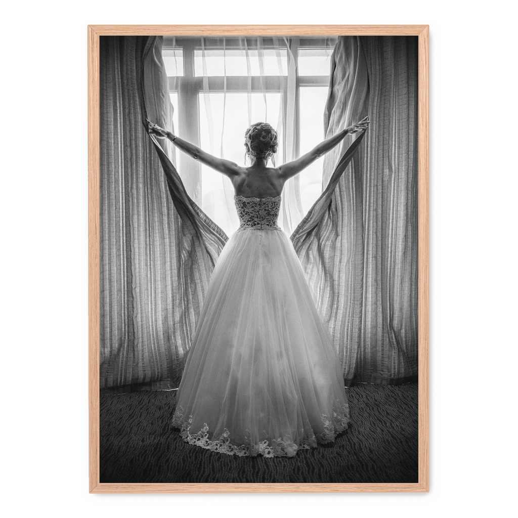 Girl Looking Out of Window | Muurdecoratie | Posters Wanddecoratie | Schilderijen | Canvas Kunst