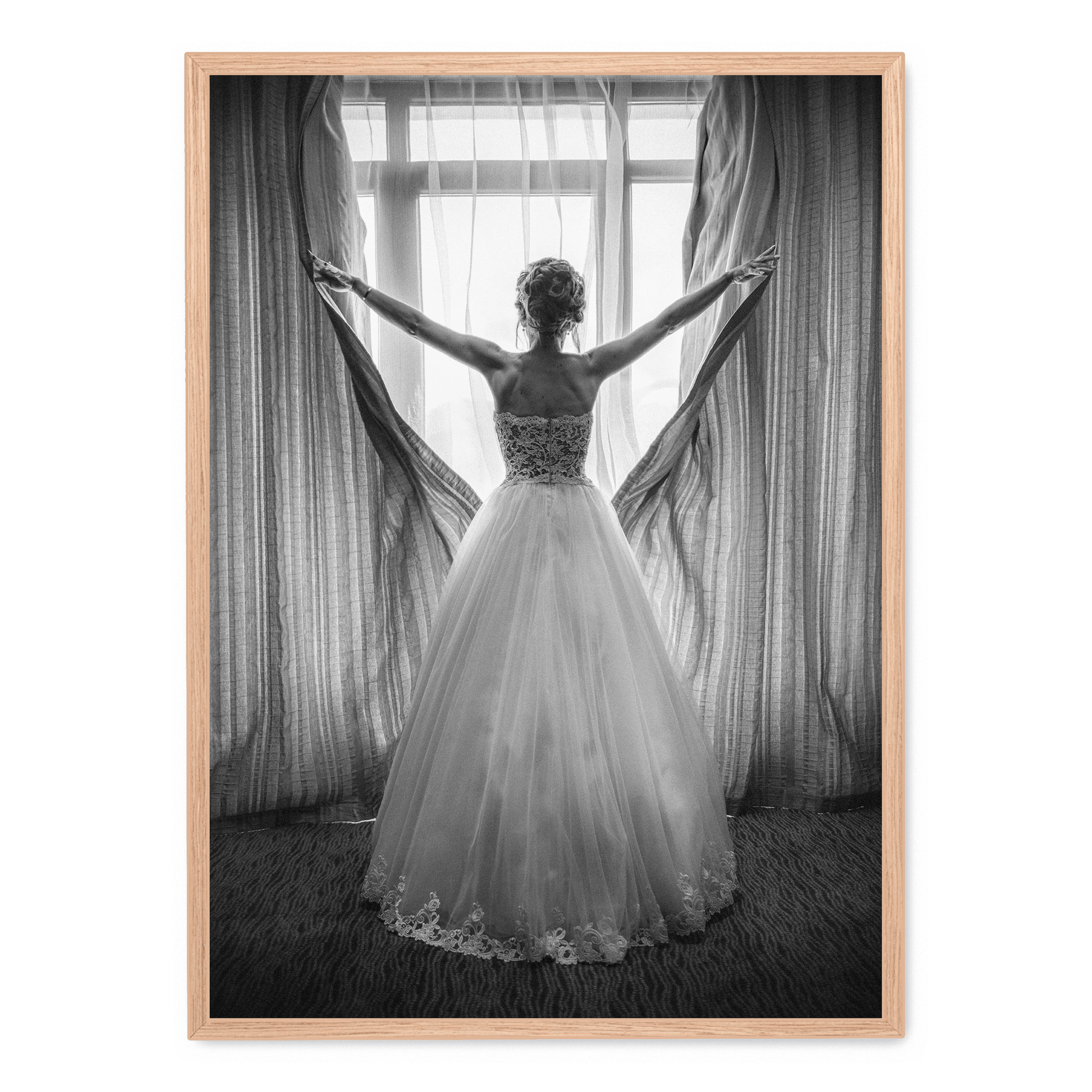 Girl Looking Out of Window | Muurdecoratie | Posters Wanddecoratie | Schilderijen | Canvas Kunst