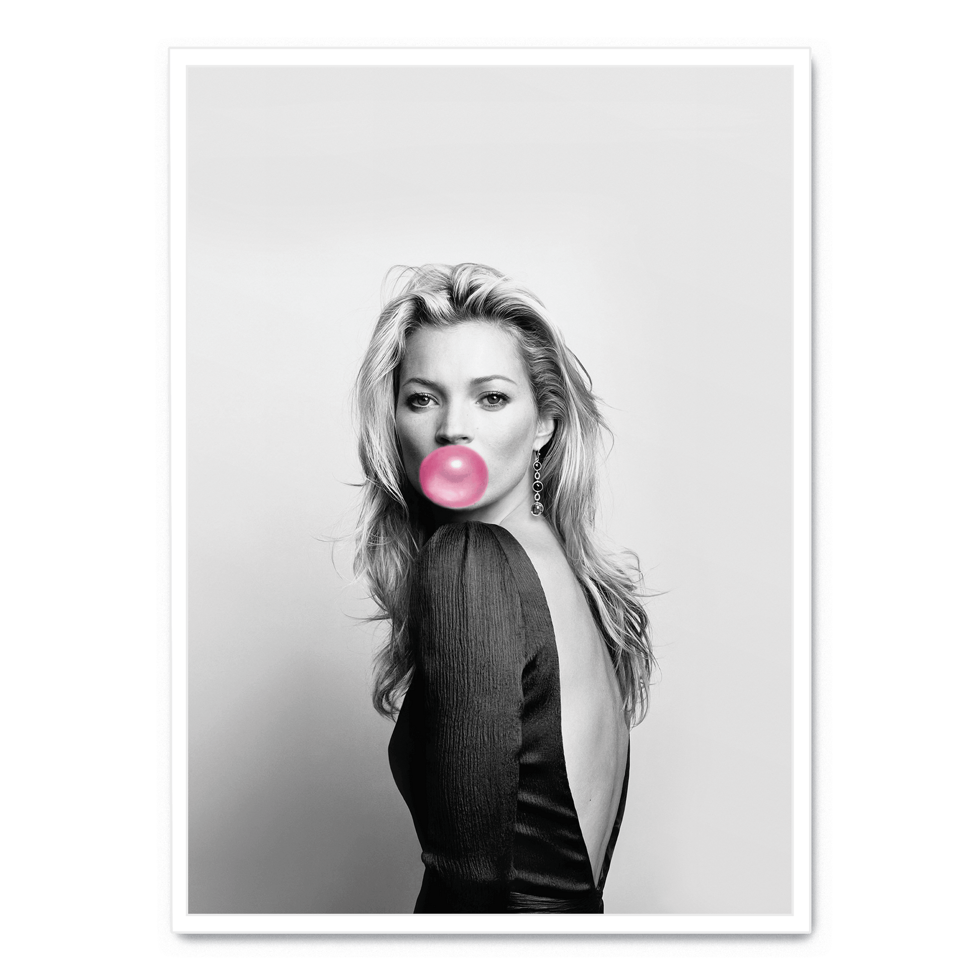 Kate Moss Bubblegum | Iconisch Portret | Muurdecoratie | Mode Fotografie | Posters voor Thuis & Kantoor