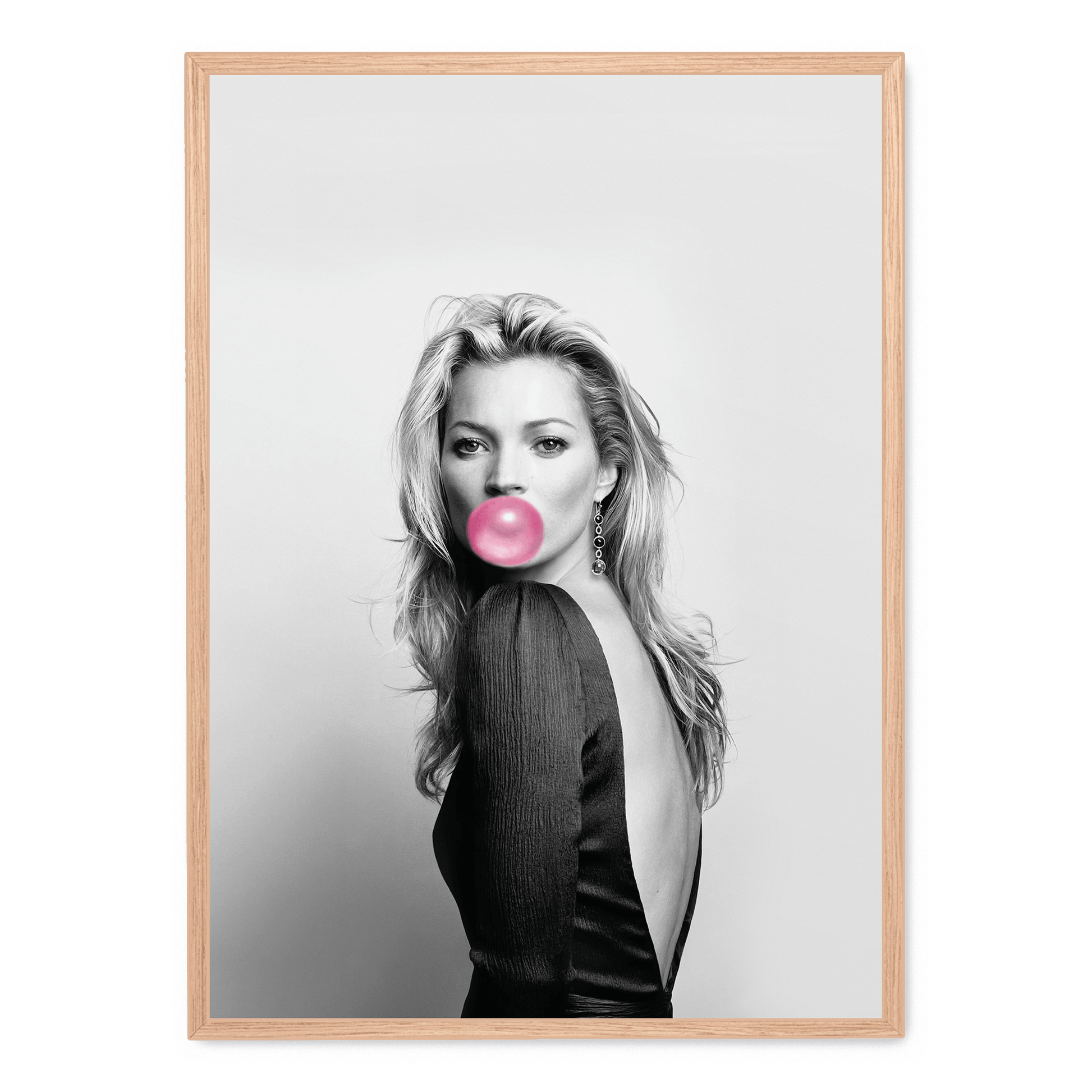 Kate Moss Bubblegum | Iconisch Portret | Muurdecoratie | Mode Fotografie | Posters voor Thuis & Kantoor