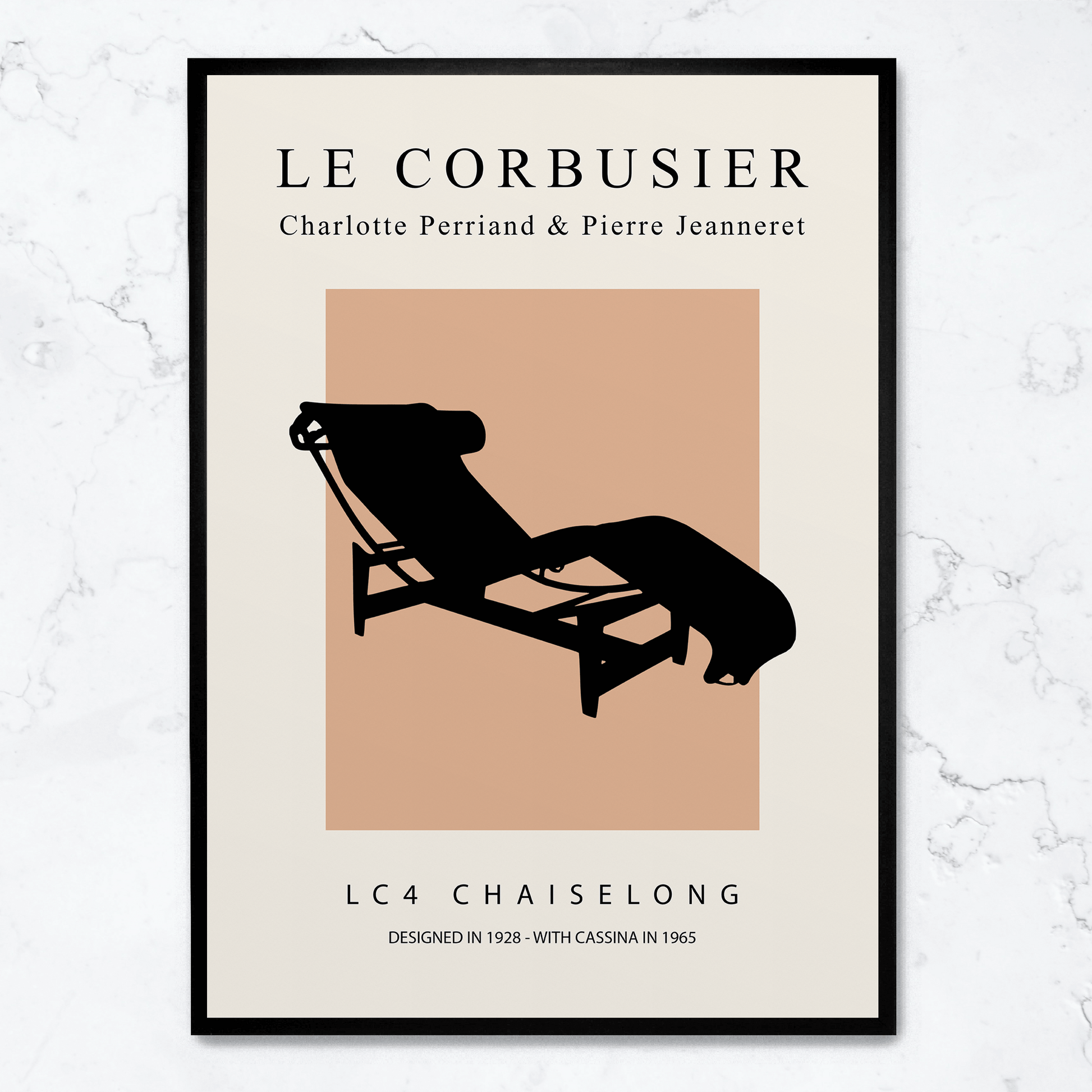 LC4 Chaiselong | Muurdecoratie | Modern Wanddecoratie | Visuele Kunst | Posters voor Huis & Tuin