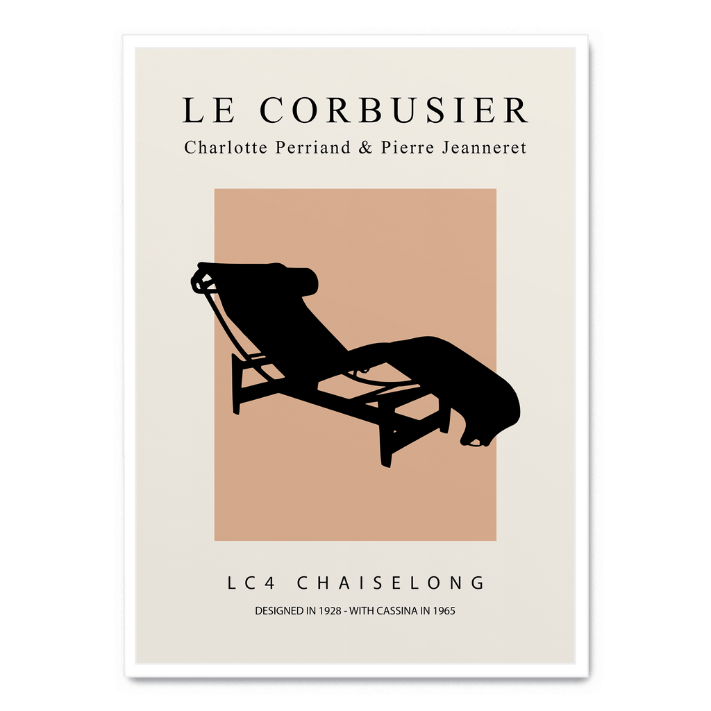 LC4 Chaiselong | Muurdecoratie | Modern Wanddecoratie | Visuele Kunst | Posters voor Huis & Tuin