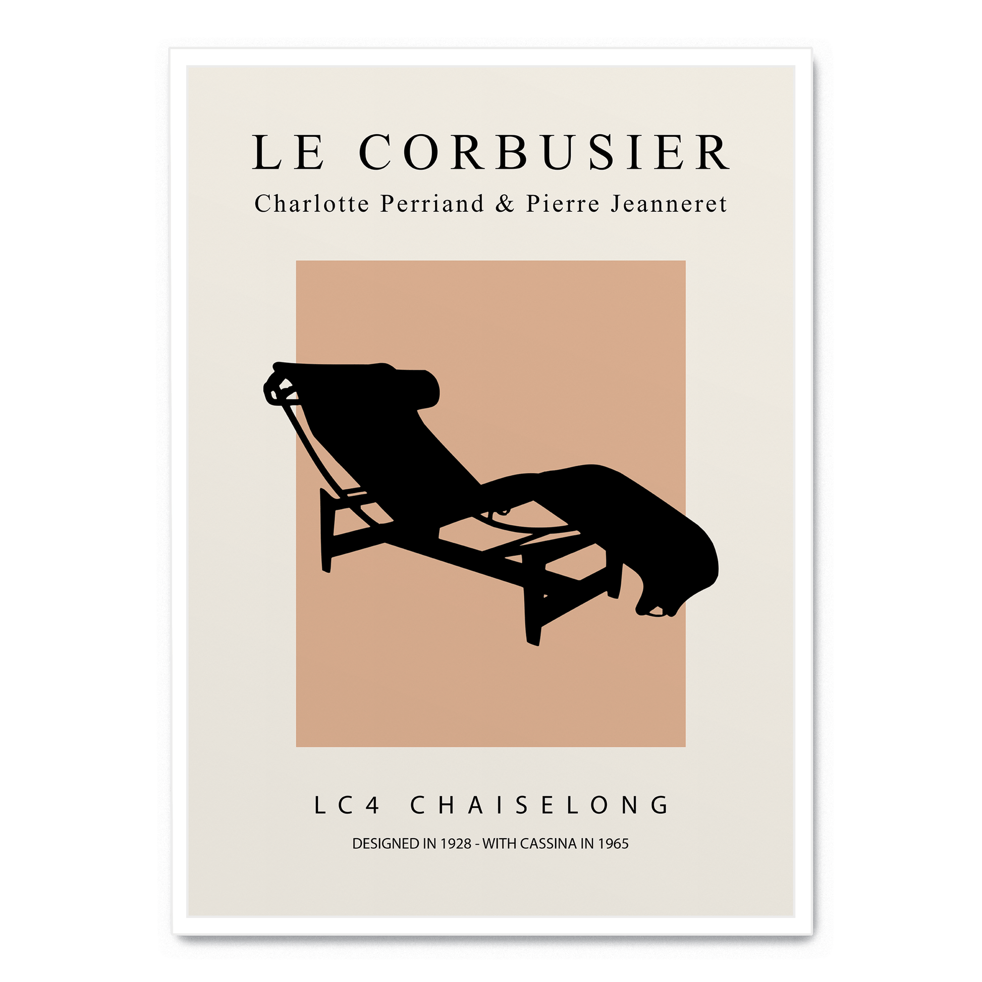 LC4 Chaiselong | Muurdecoratie | Modern Wanddecoratie | Visuele Kunst | Posters voor Huis & Tuin