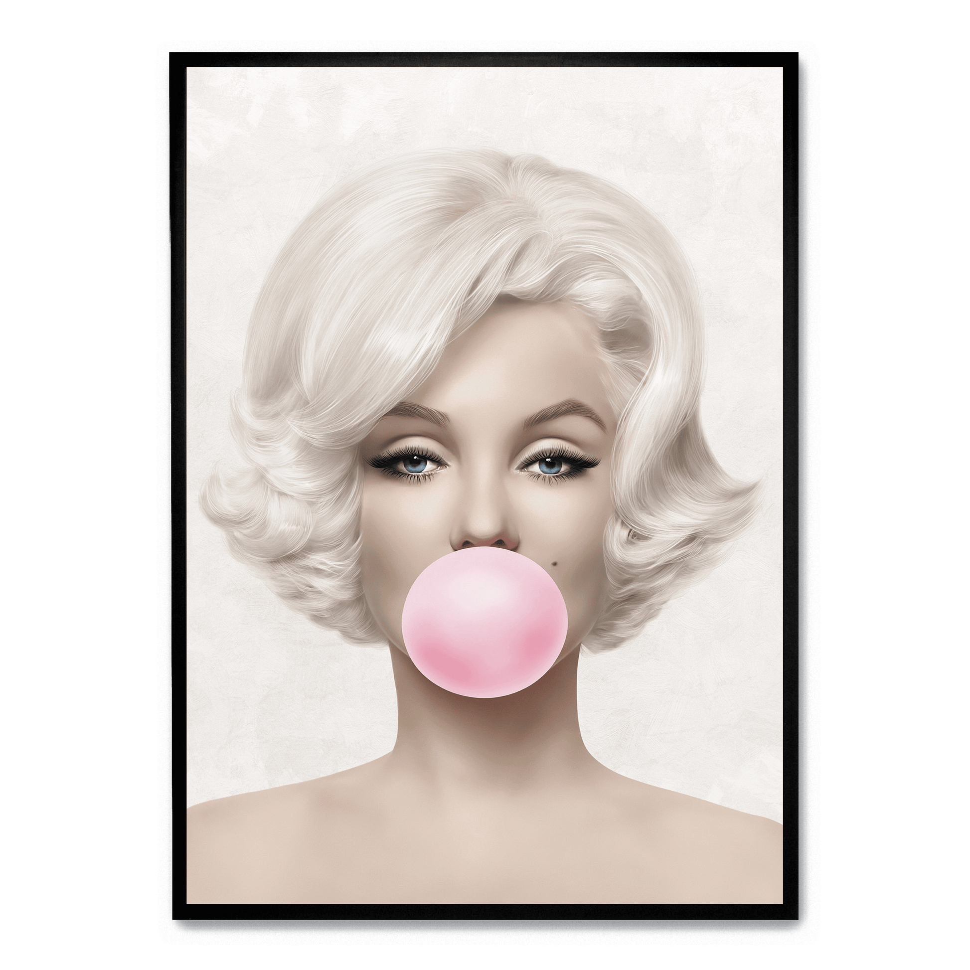 Marilyn Monroe Bubblegum | Pop Art Muurdecoratie | Iconische Posters Kunst | Kleurrijke Wanddecoratie