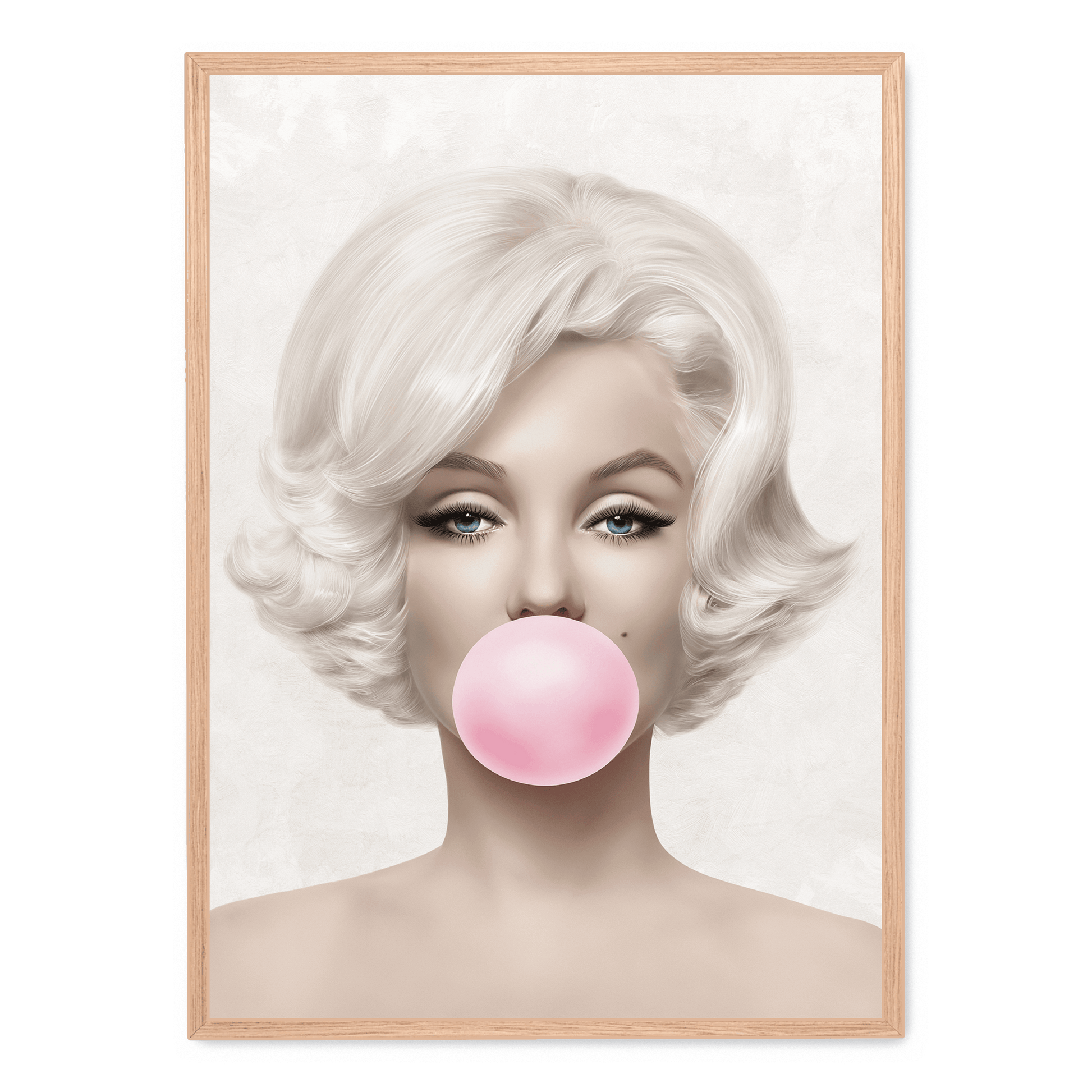 Marilyn Monroe Bubblegum | Pop Art Muurdecoratie | Iconische Posters Kunst | Kleurrijke Wanddecoratie