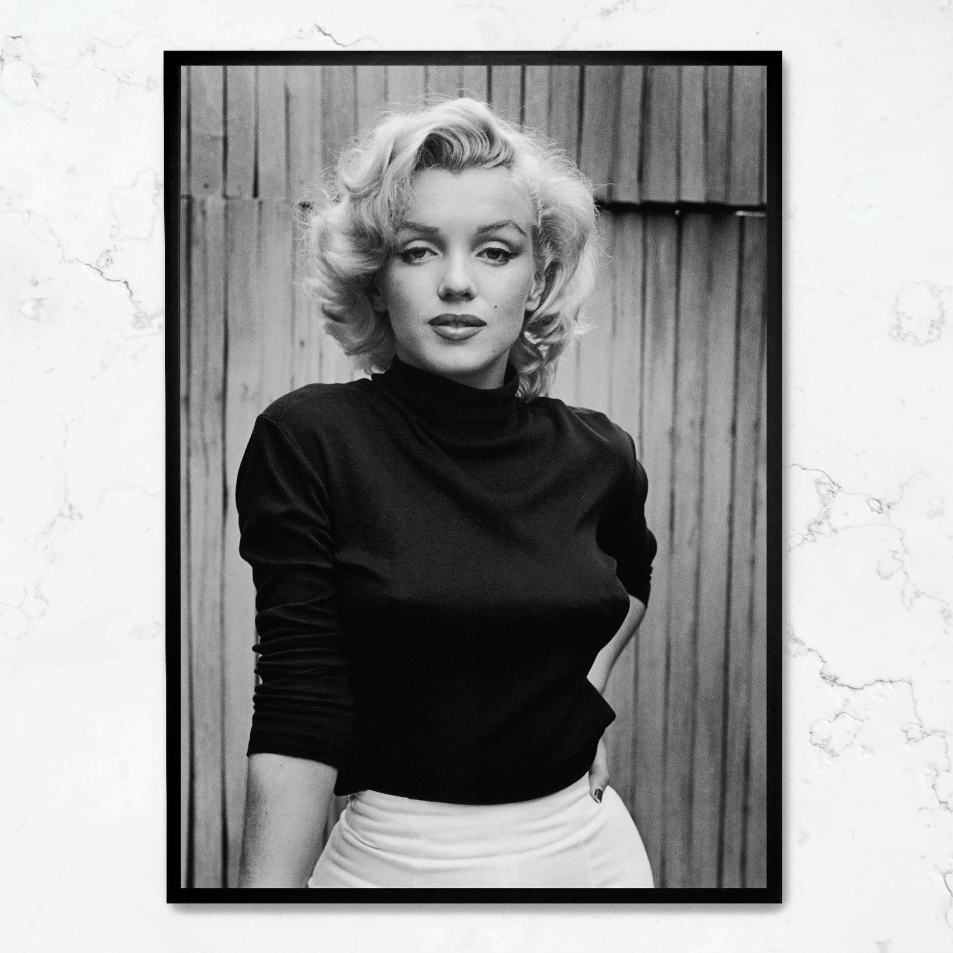 Marilyn Monroe Vintage Glamour | Iconische Hollywood Legende | Poster | Tijdloos Wanddecoratie Portret | Filmster Muurdecoratie