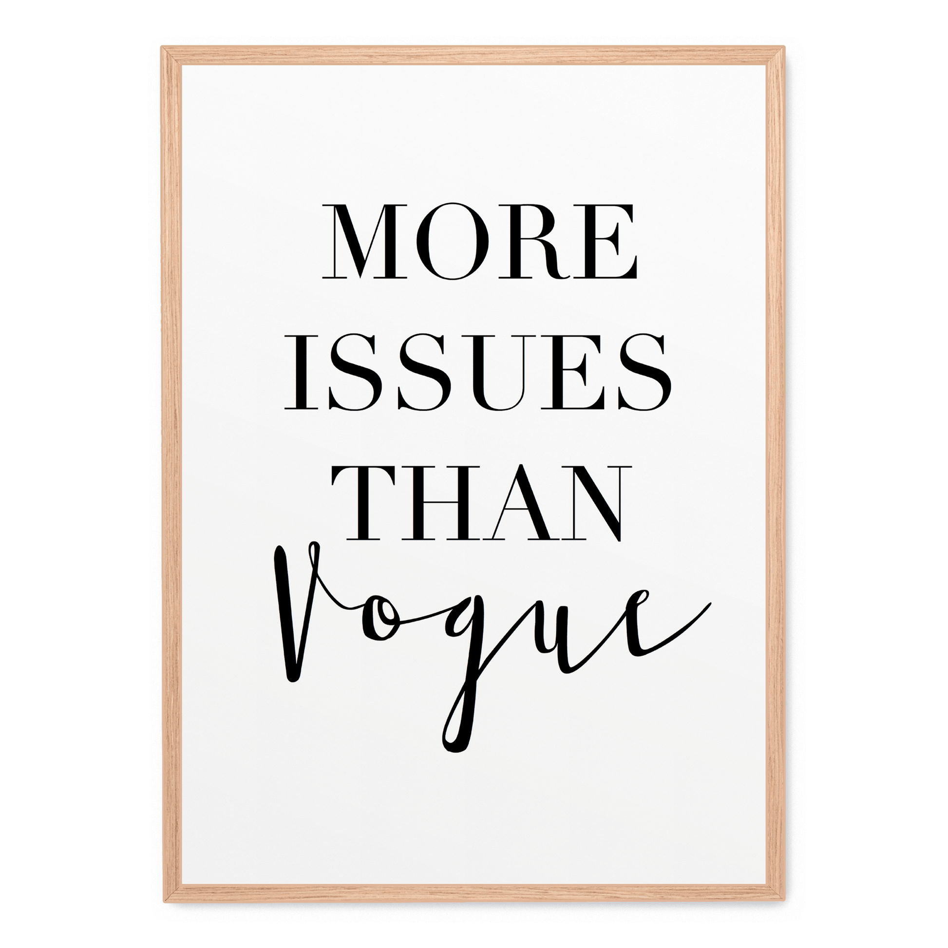 More Issues Than Vogue Poster | Moderne Wanddecoratie Muurdecoratie | Creatieve Canvas Kunst Minimalistisch Design