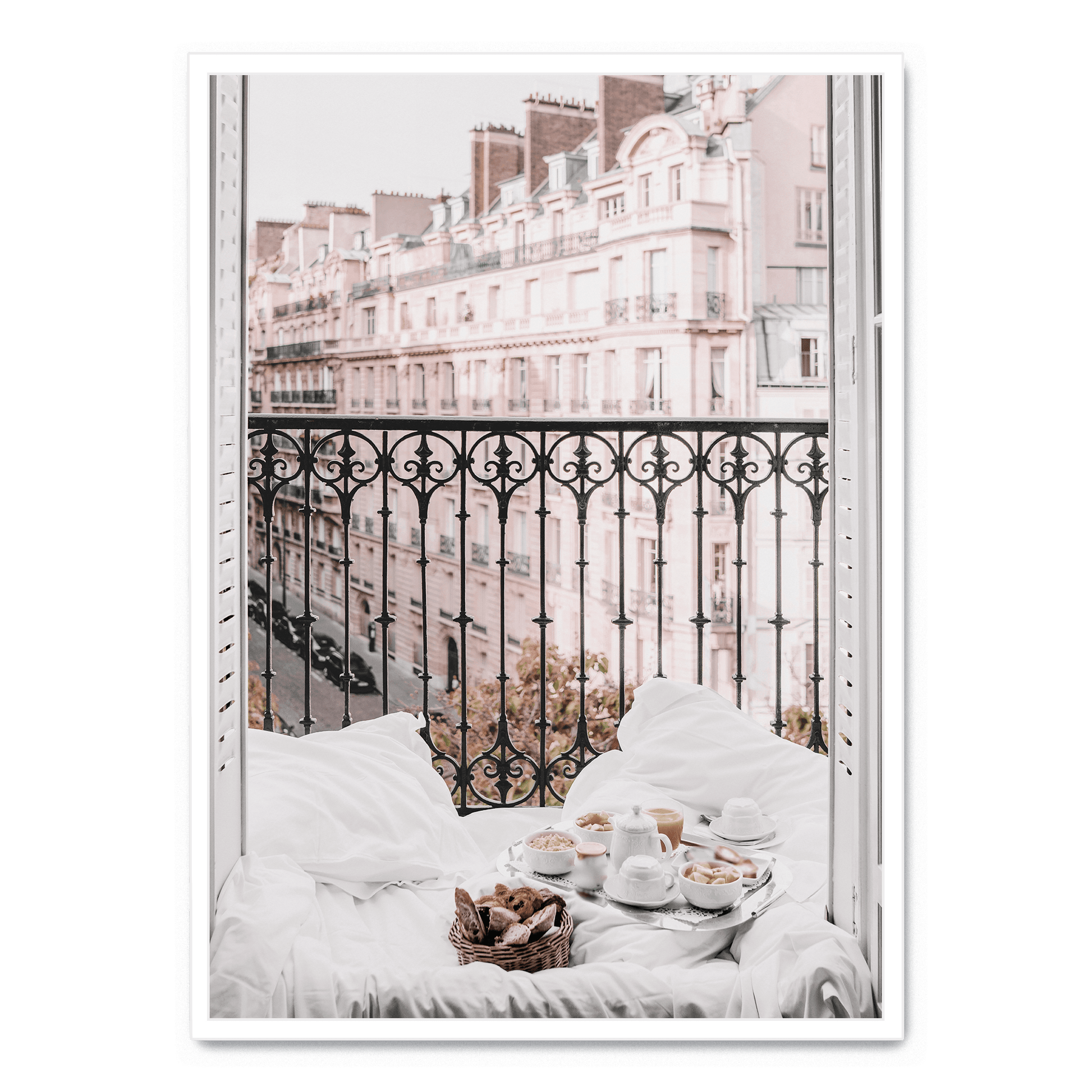 Paris Cityscape Art | Eiffeltoren Balkon Uitzicht | Muurdecoratie Fotografie | Posters voor Woonkamer | Wanddecoratie Kunst