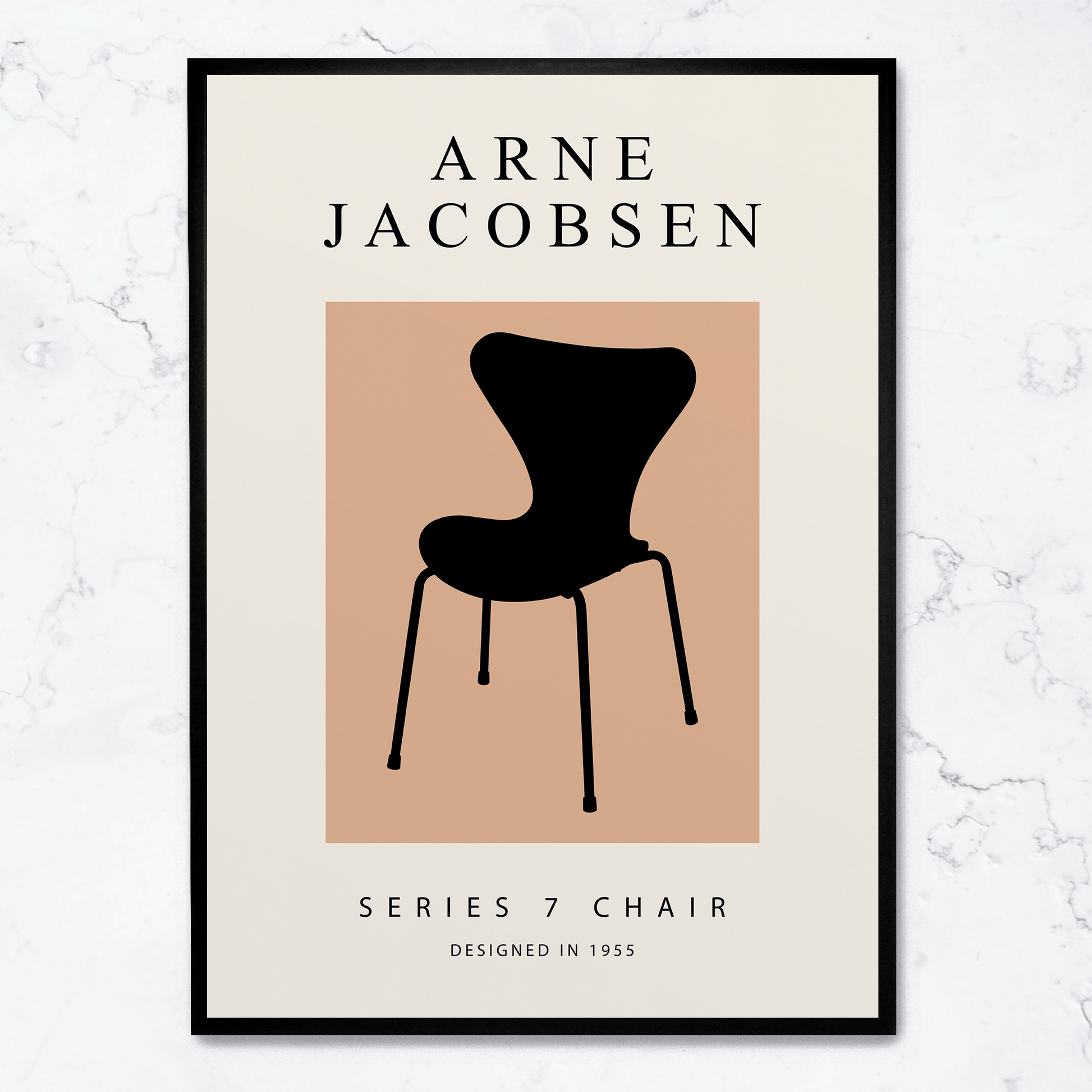 Series 7 Chair Poster | Mid-Century Modern Wanddecoratie | Muurdecoratie voor Huis & Tuin