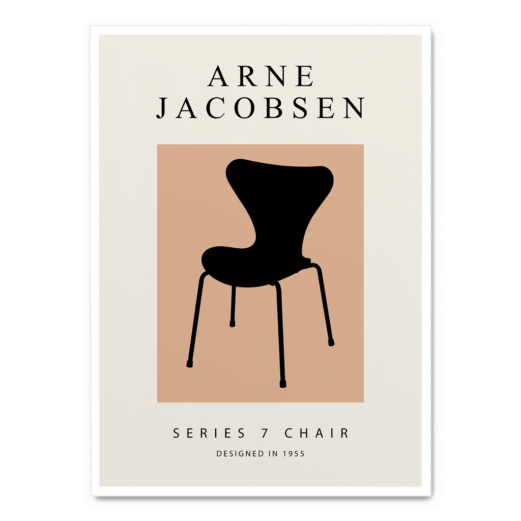 Series 7 Chair Poster | Mid-Century Modern Wanddecoratie | Muurdecoratie voor Huis & Tuin
