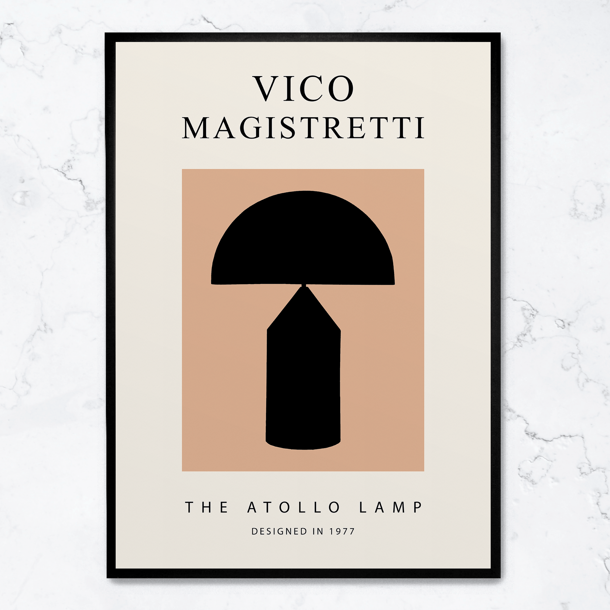 Atollo Lamp Poster | Wanddecoratie | Moderne Verlichting Kunst | Retro Stijl | Muurdecoratie | Artistieke Poster