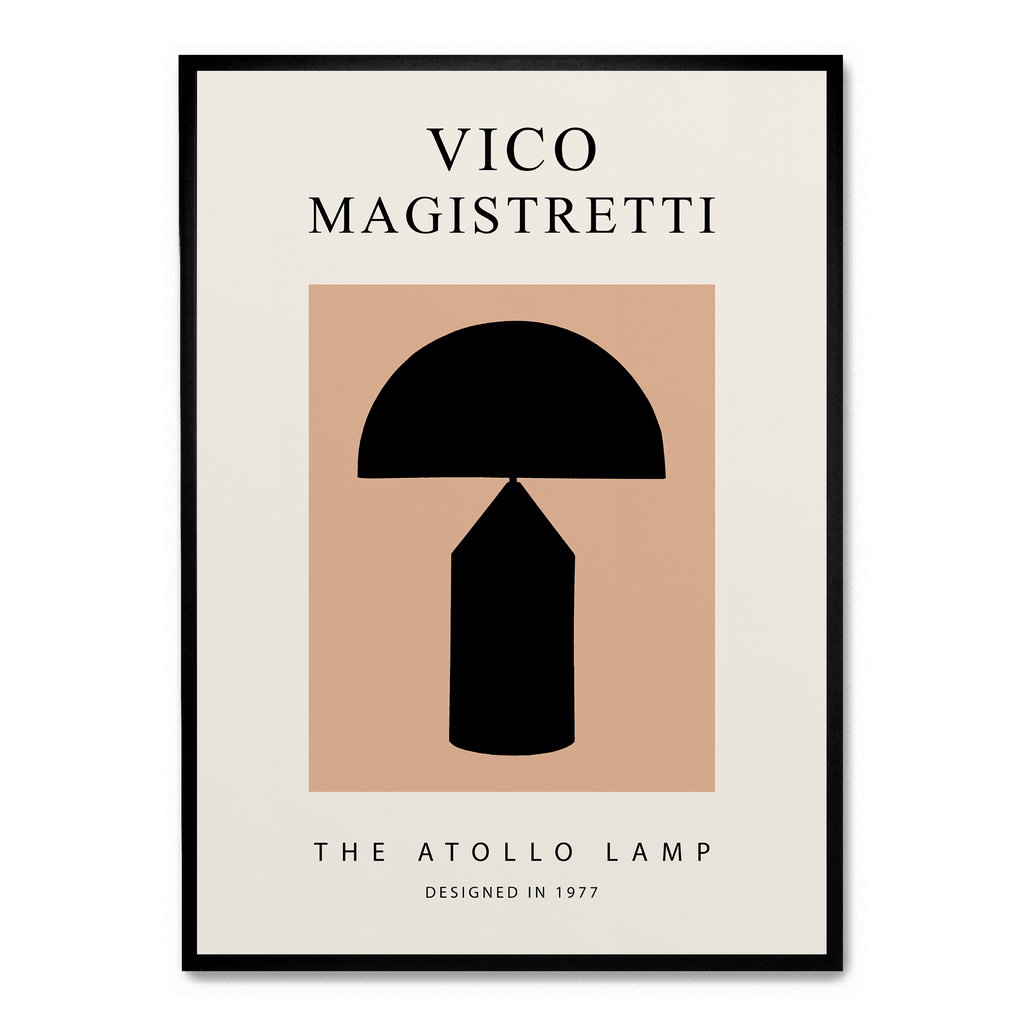 Atollo Lamp Poster | Wanddecoratie | Moderne Verlichting Kunst | Retro Stijl | Muurdecoratie | Artistieke Poster
