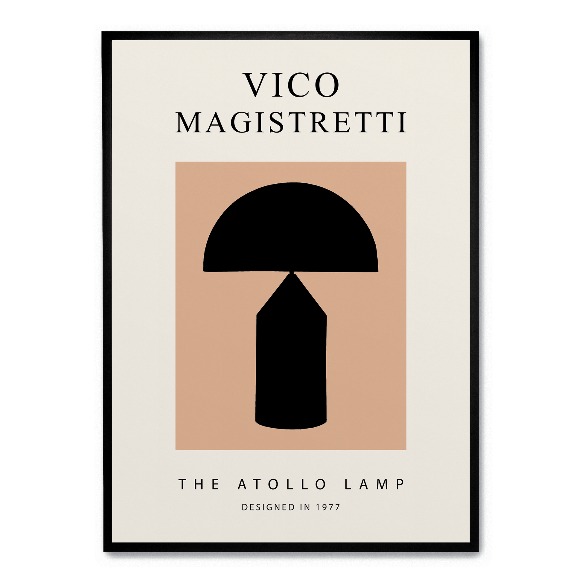 Atollo Lamp Poster | Wanddecoratie | Moderne Verlichting Kunst | Retro Stijl | Muurdecoratie | Artistieke Poster